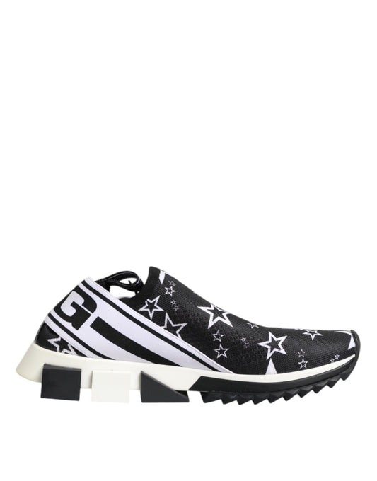 Dolce & Gabbana Black White Sorrento Low Top Sneakers Shoes Curated Luxury Accessories by Orvyn