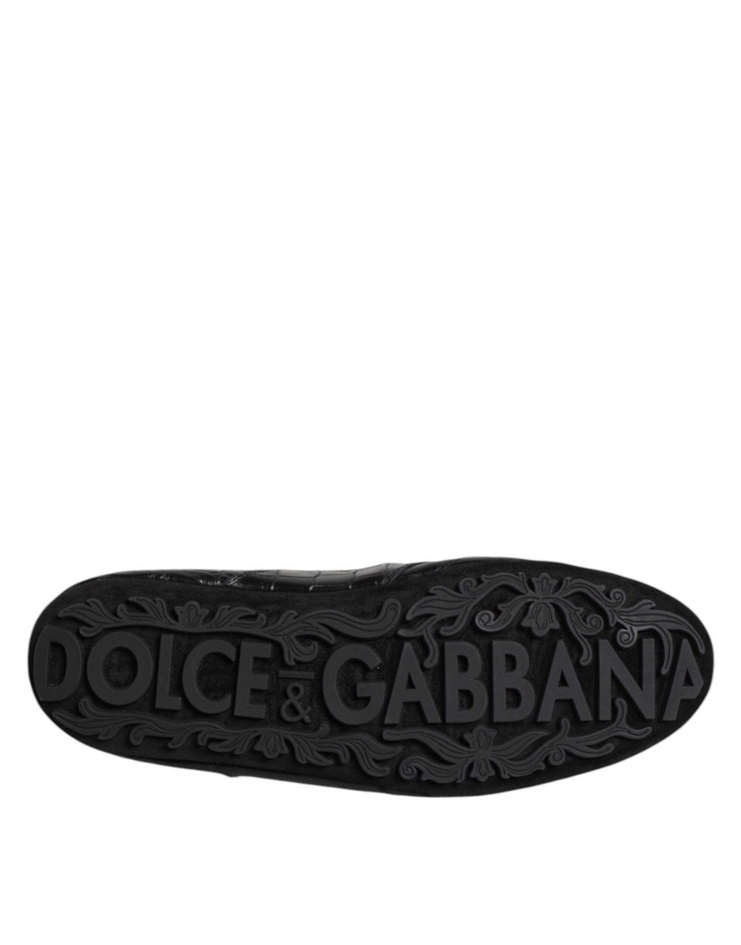 Dolce & Gabbana Black Exotic Leather Low Top Sneakers Shoes Curated Luxury Accessories by Orvyn