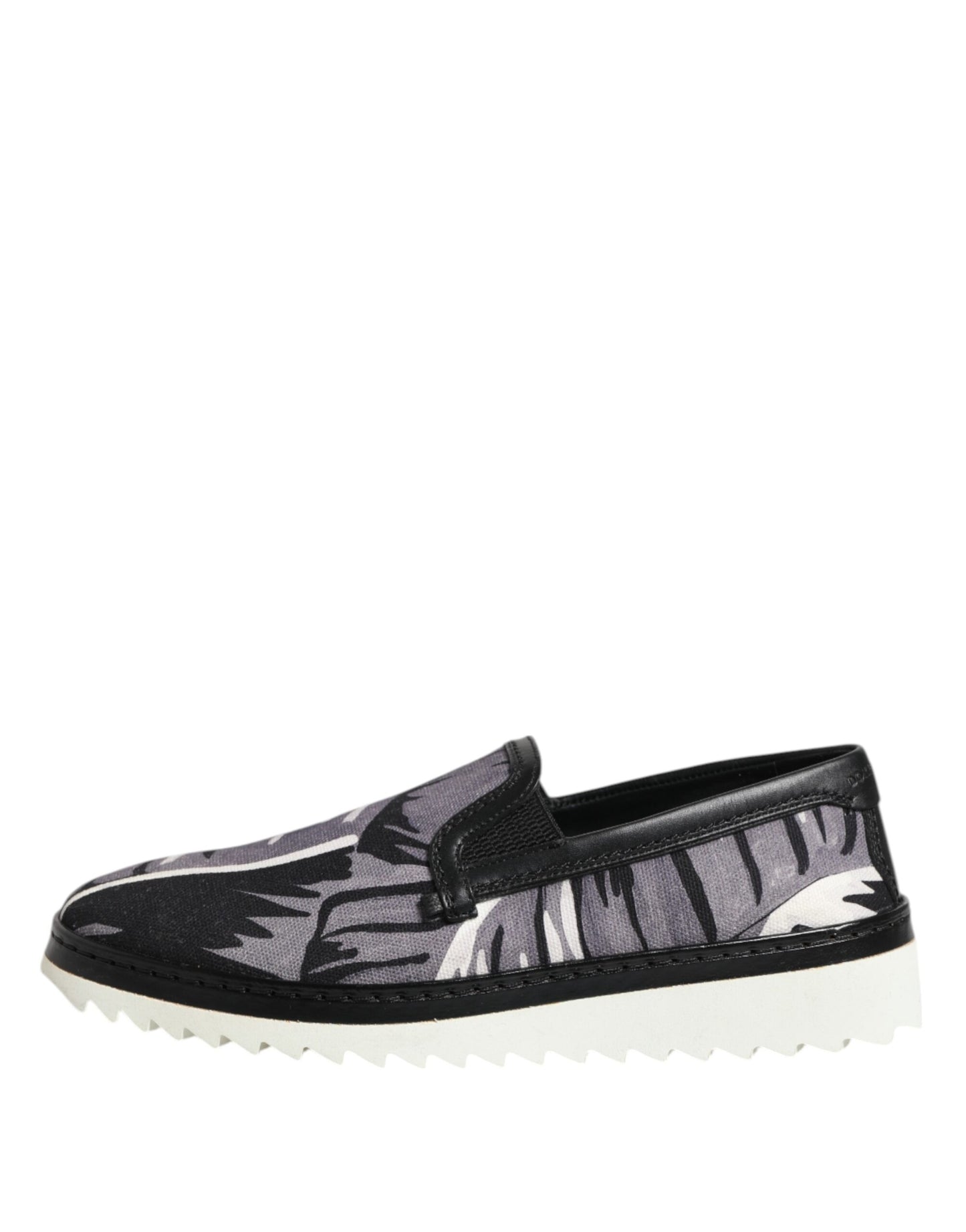 Dolce & Gabbana Black Tropical Slip On Men Sneakers Shoes Curated Luxury Accessories by Orvyn