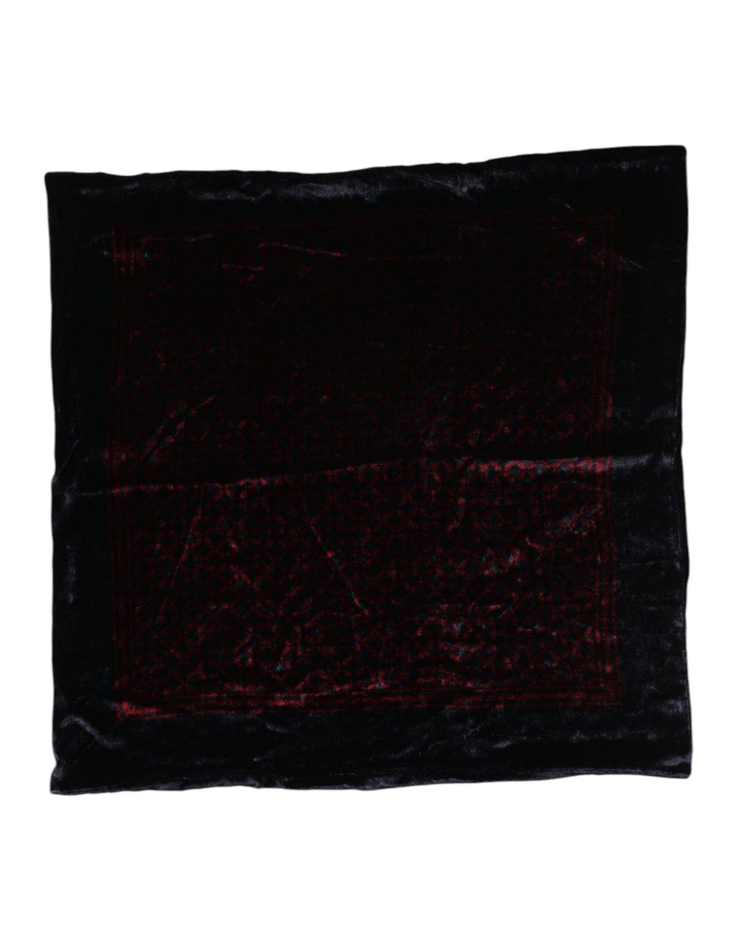 Dolce & Gabbana Black Red Viscose Square Men Foulard Scarf Curated Luxury Accessories by Orvyn