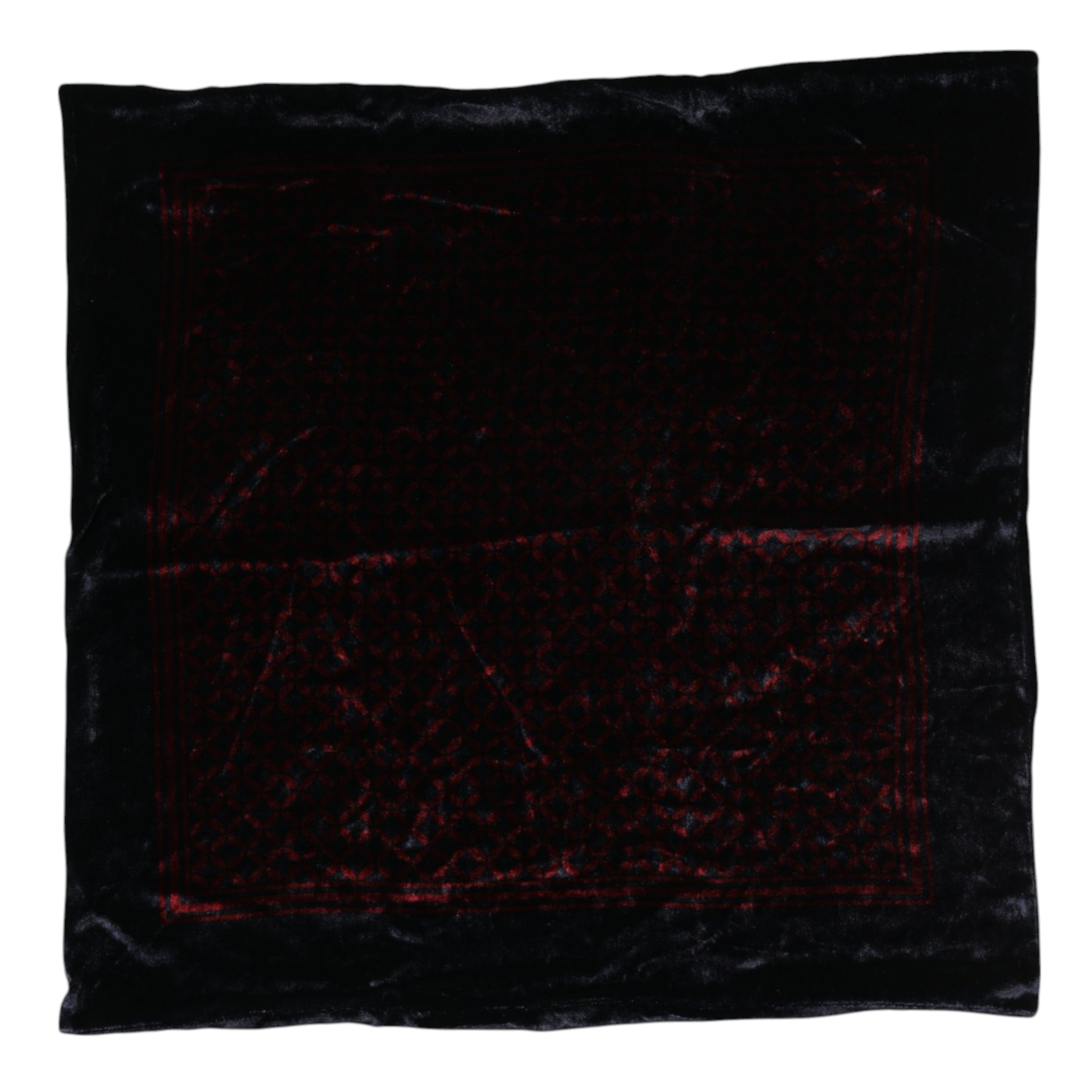 Dolce & Gabbana Black Red Viscose Square Men Foulard Scarf Curated Luxury Accessories by Orvyn