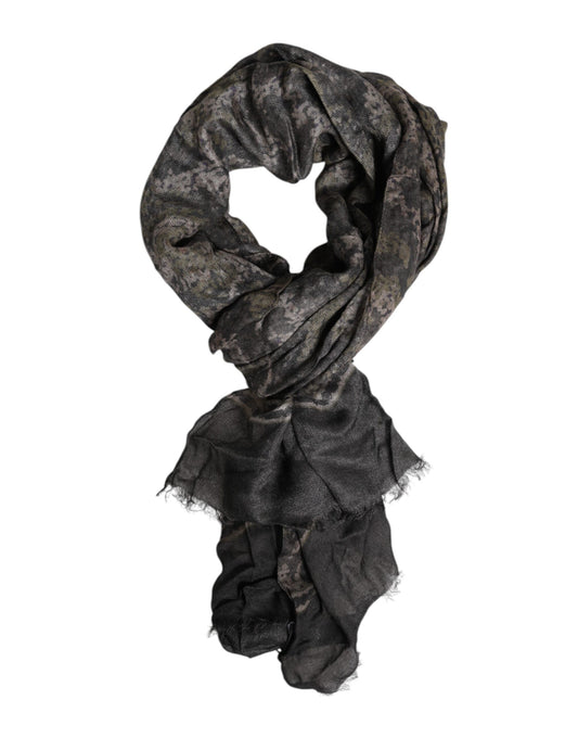 Dolce & Gabbana Camouflage Neck Warmer Wrap Foulard Scarf Curated Luxury Accessories by Orvyn