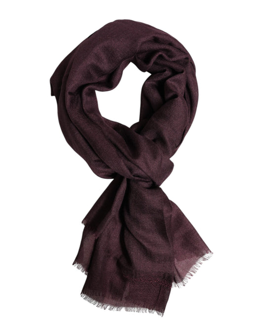 Dolce & Gabbana Maroon Cashmere Neck Warmer Wrap Shawl Scarf Curated Luxury Accessories by Orvyn