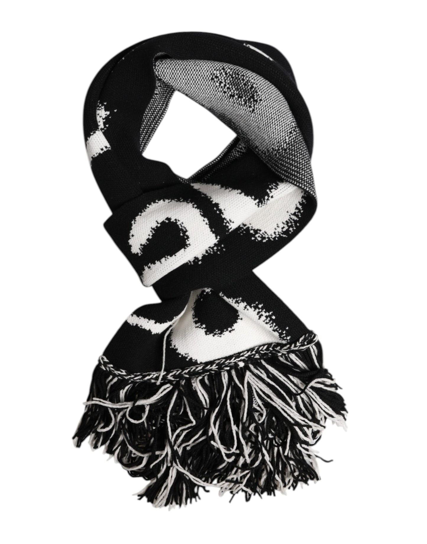 Dolce & Gabbana Black Logo Neck Warmer Wrap Men Shawl Scarf Curated Luxury Accessories by Orvyn