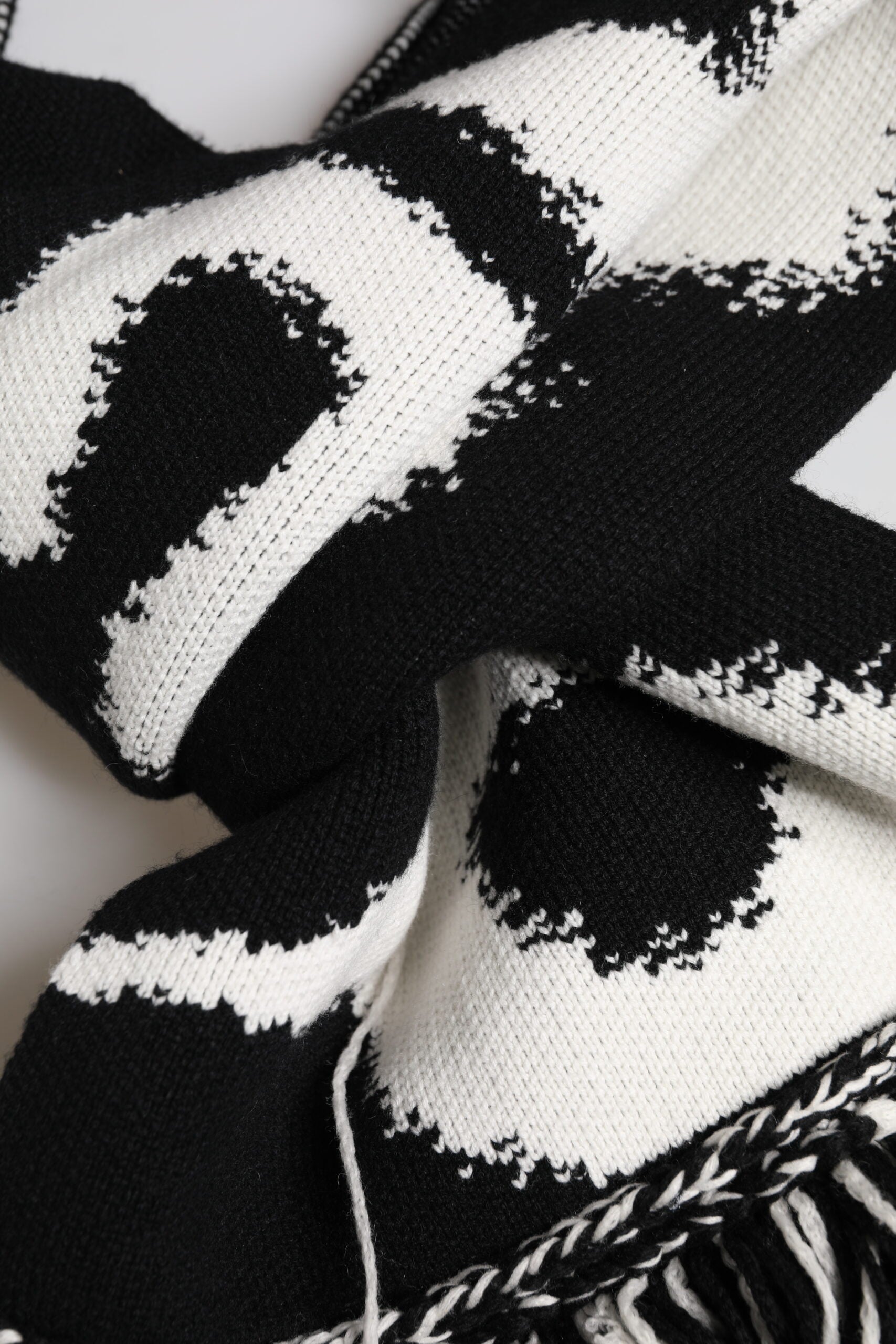 Dolce & Gabbana Black Logo Neck Warmer Wrap Men Shawl Scarf Curated Luxury Accessories by Orvyn