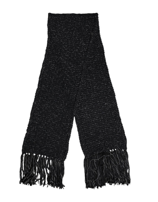 Dolce & Gabbana Black Cashmere Neck Warmer Wrap Shawl Scarf Curated Luxury Accessories by Orvyn