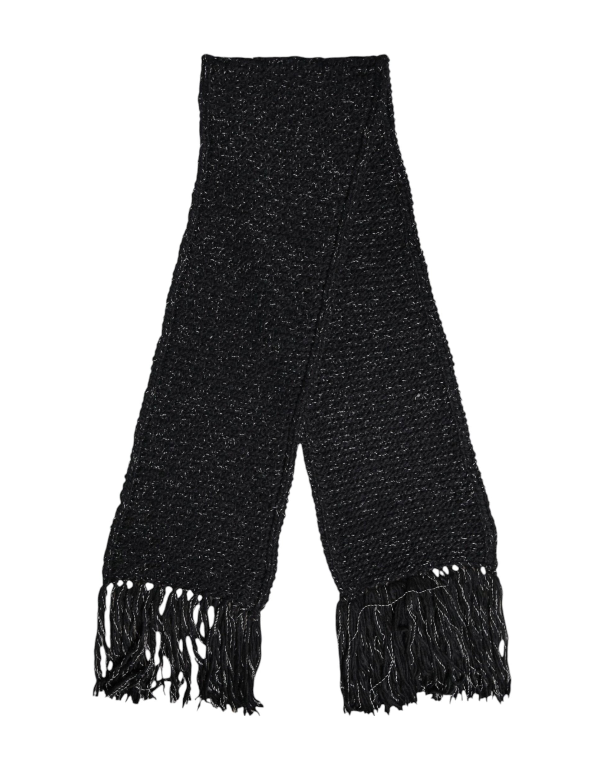 Dolce & Gabbana Black Cashmere Neck Warmer Wrap Shawl Scarf Curated Luxury Accessories by Orvyn