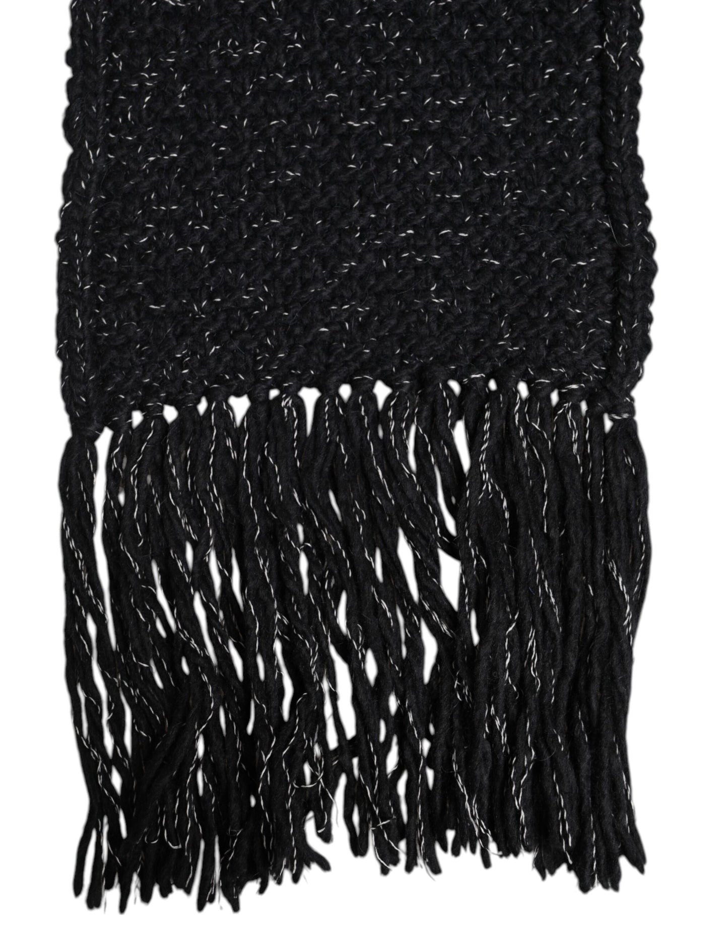 Dolce & Gabbana Black Cashmere Neck Warmer Wrap Shawl Scarf Curated Luxury Accessories by Orvyn