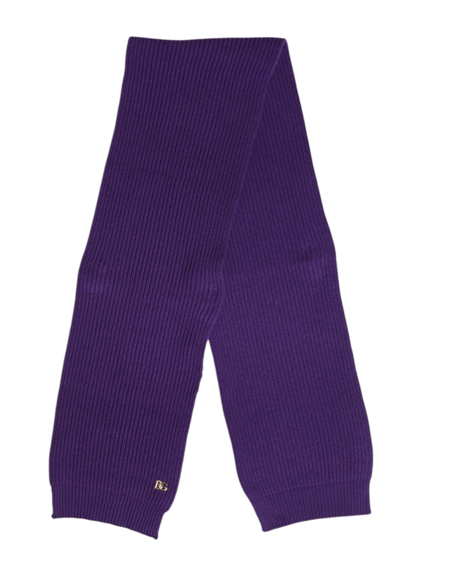 Dolce & Gabbana Purple DG Logo Neck Warmer Wrap Shawl Scarf Curated Luxury Accessories by Orvyn