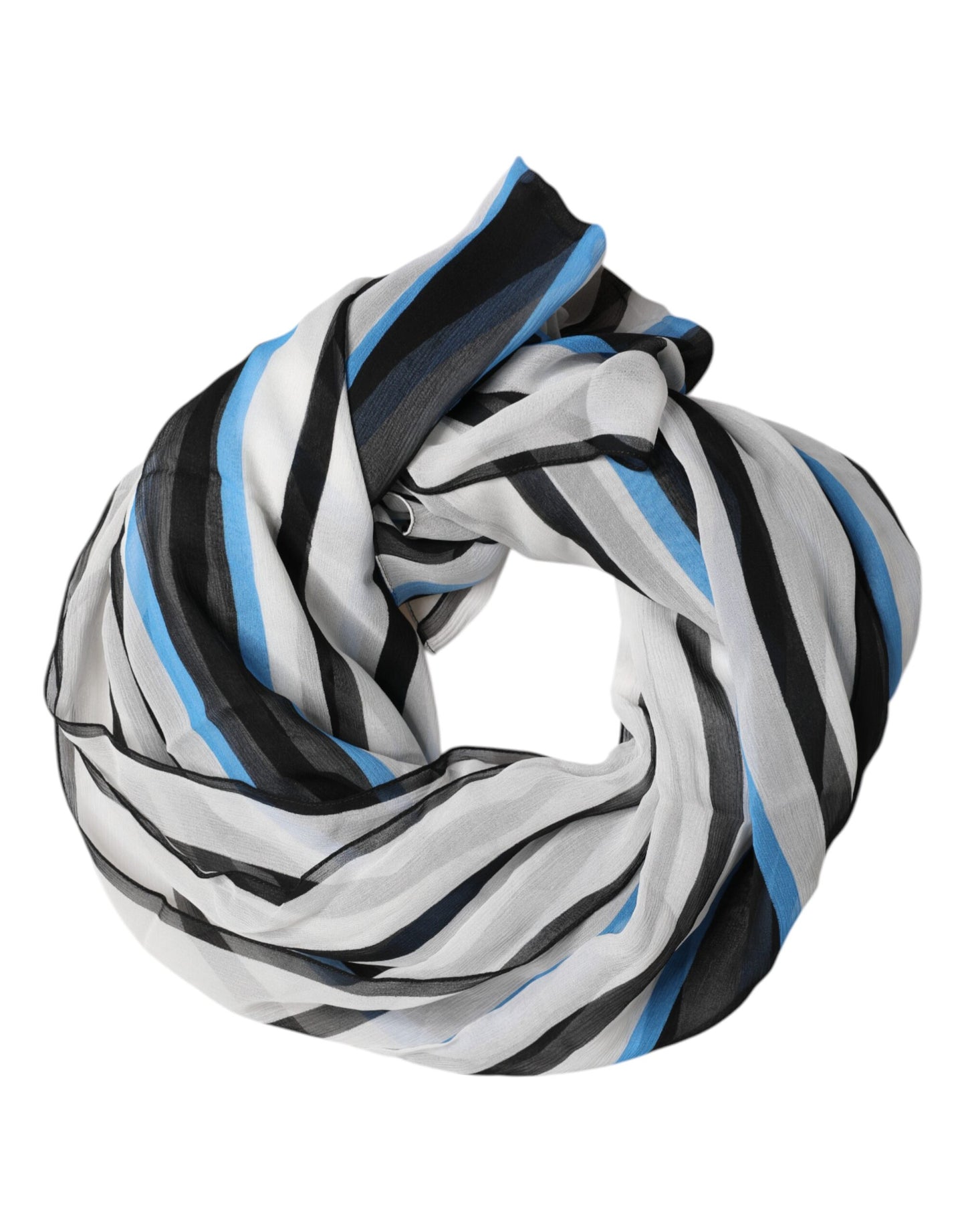 Dolce & Gabbana Multicolor Striped Neck Warmer Wrap Scarf Curated Luxury Accessories by Orvyn