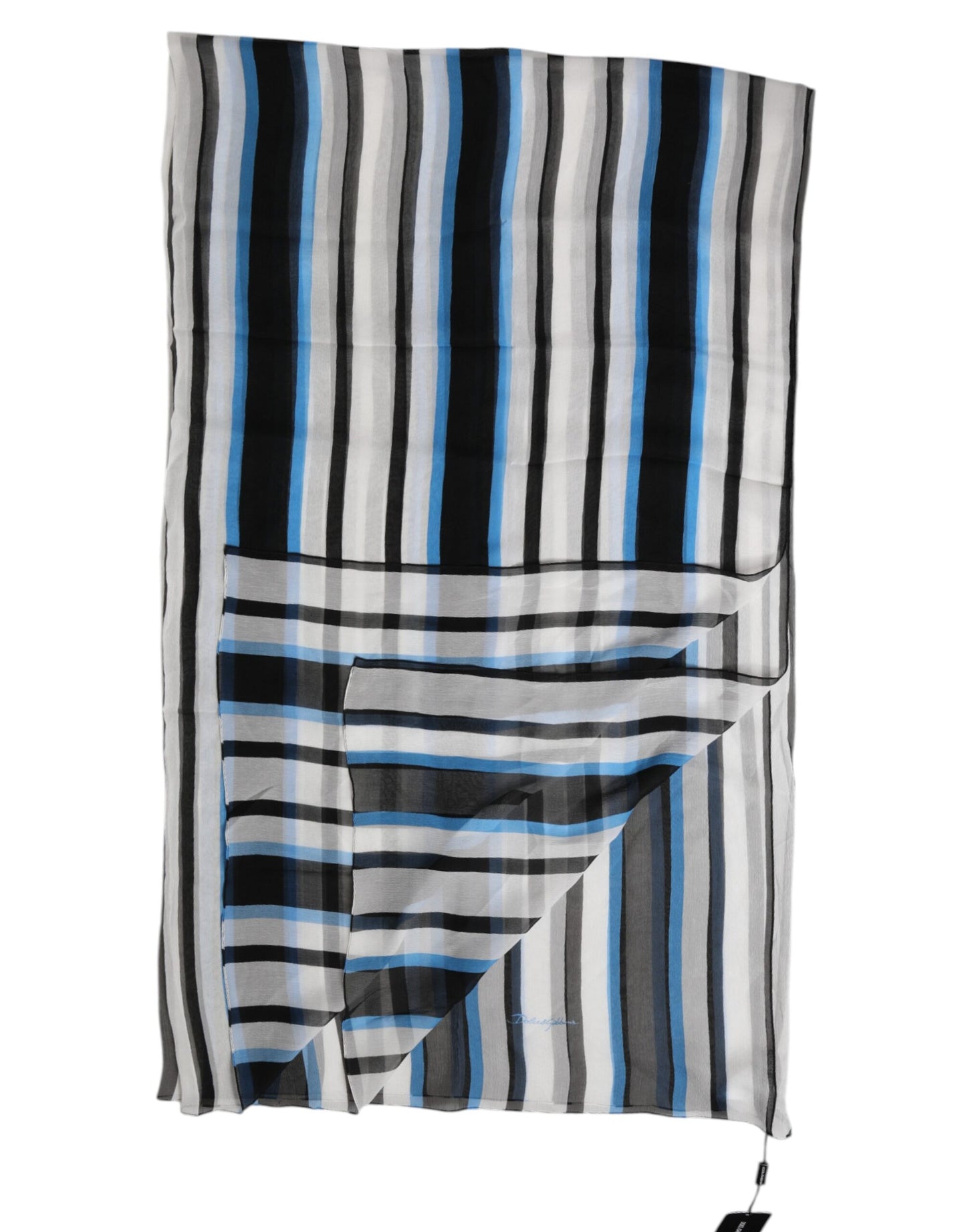 Dolce & Gabbana Multicolor Striped Neck Warmer Wrap Scarf Curated Luxury Accessories by Orvyn