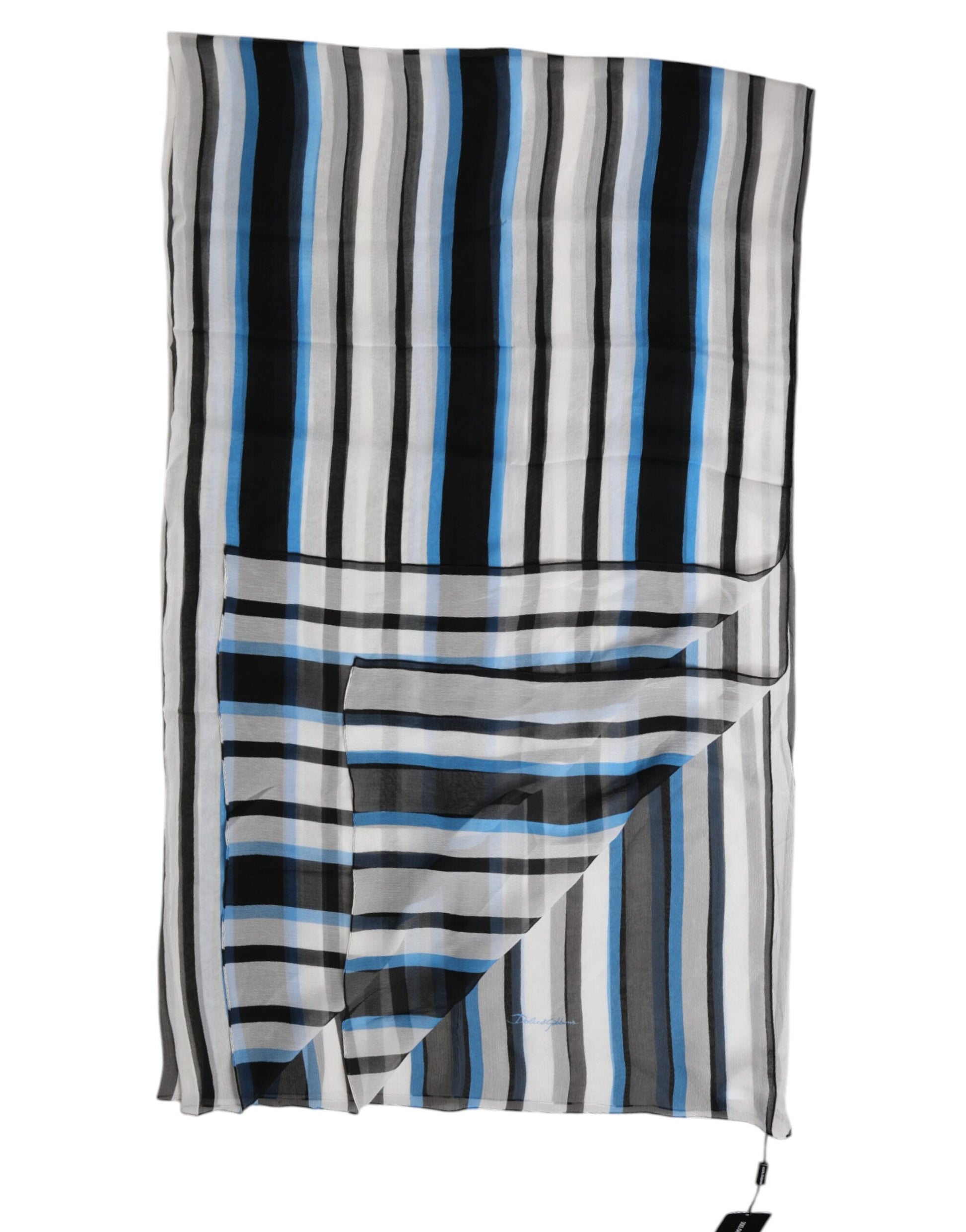 Dolce & Gabbana Multicolor Striped Neck Warmer Wrap Scarf Curated Luxury Accessories by Orvyn