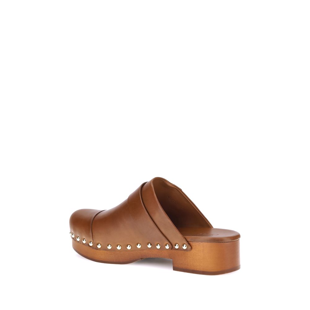 Chloé Brown 'Platform' 'Jeannette' Clogs braun