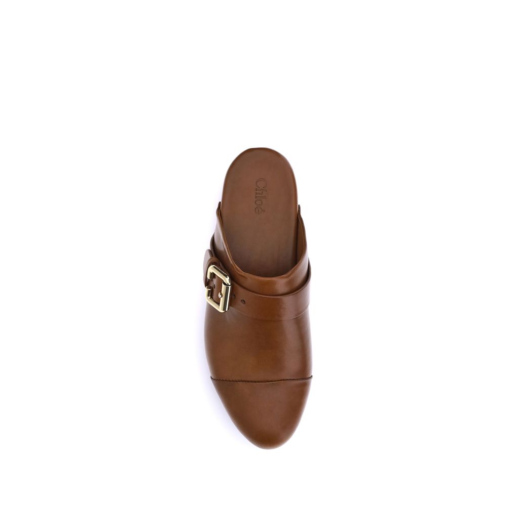 Chloé Brown 'Platform' 'Jeannette' Clogs braun