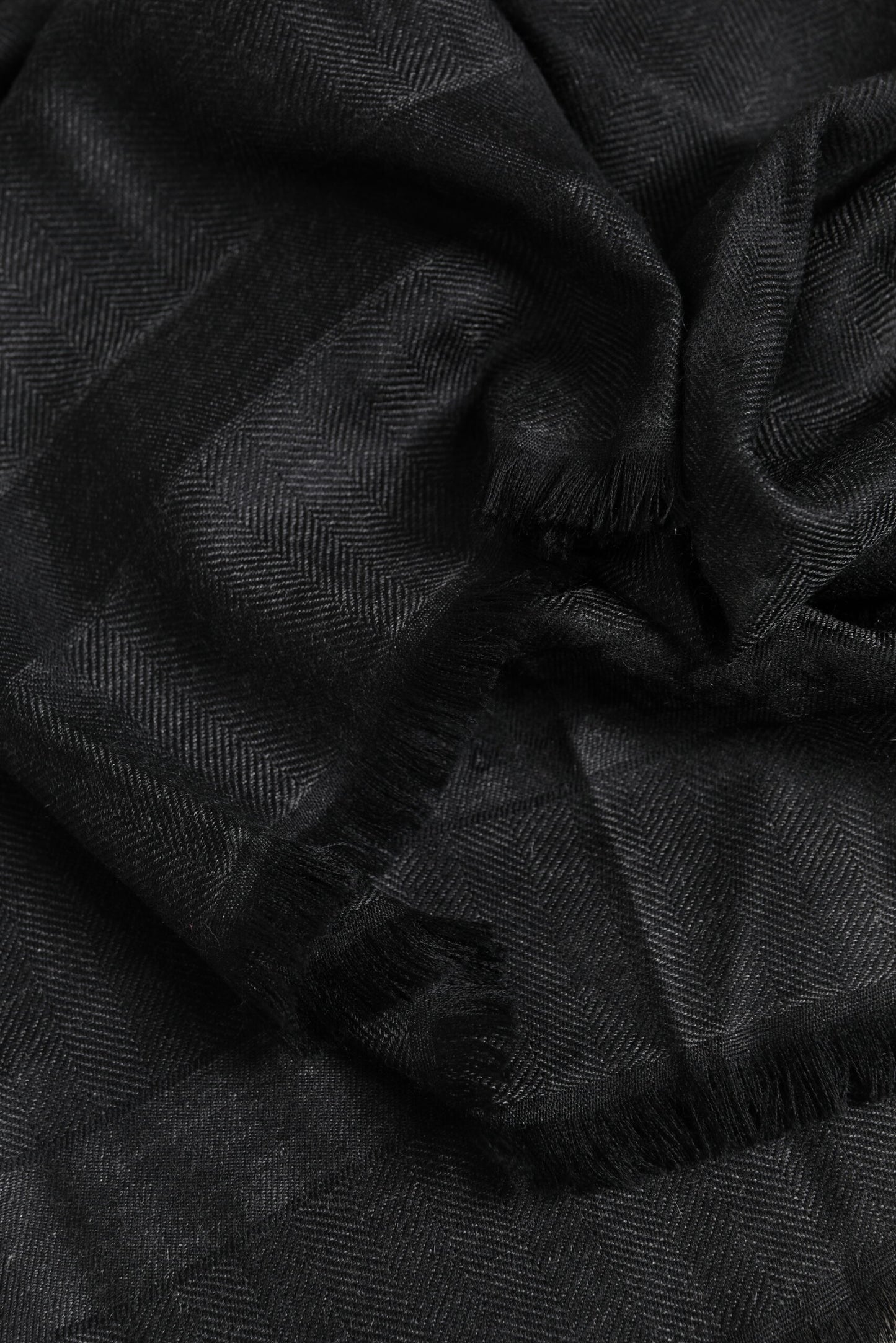 Dolce & Gabbana Dark Gray Cashmere Fringes Neck Warmer Scarf Curated Luxury Accessories by Orvyn