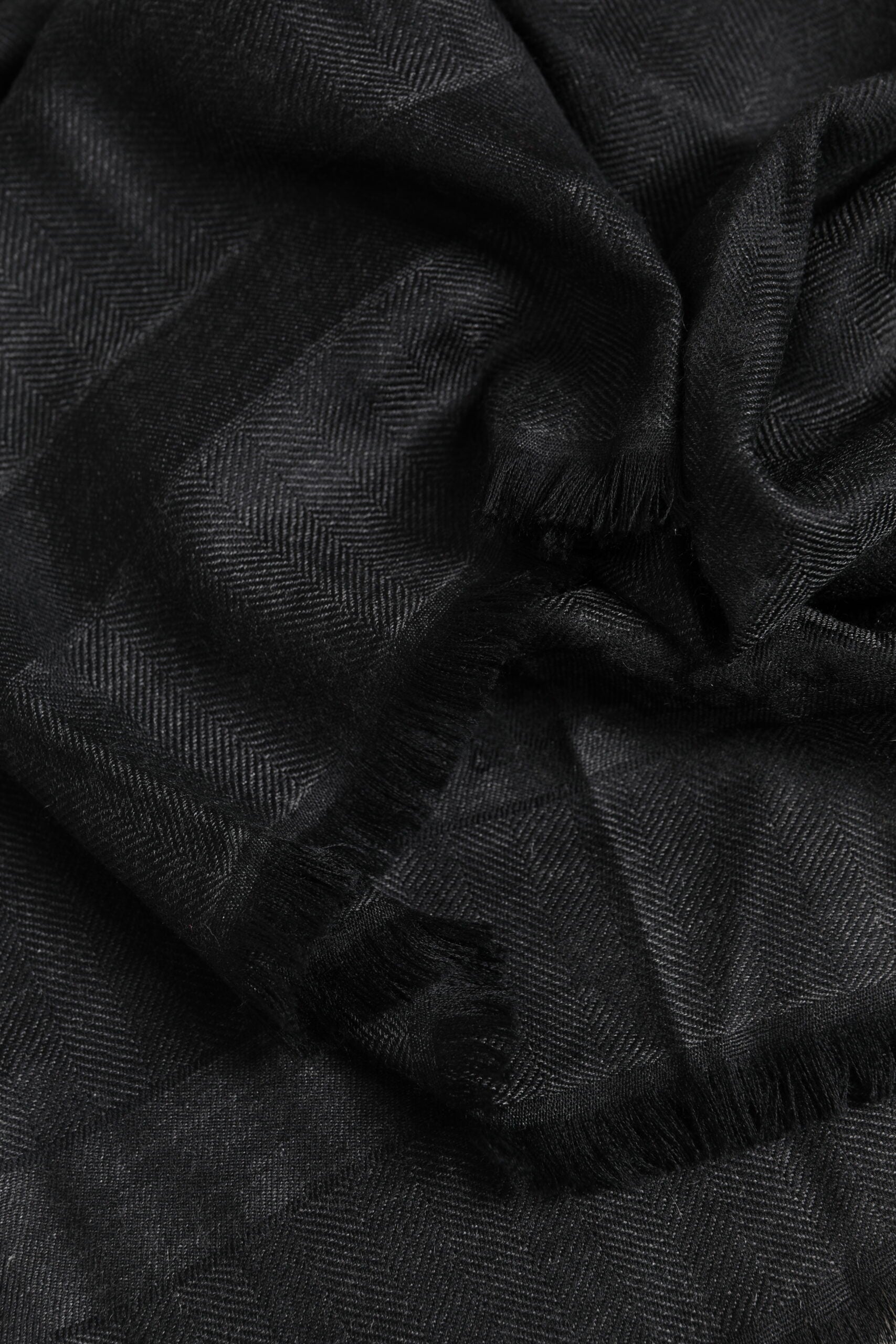 Dolce & Gabbana Dark Gray Cashmere Fringes Neck Warmer Scarf Curated Luxury Accessories by Orvyn