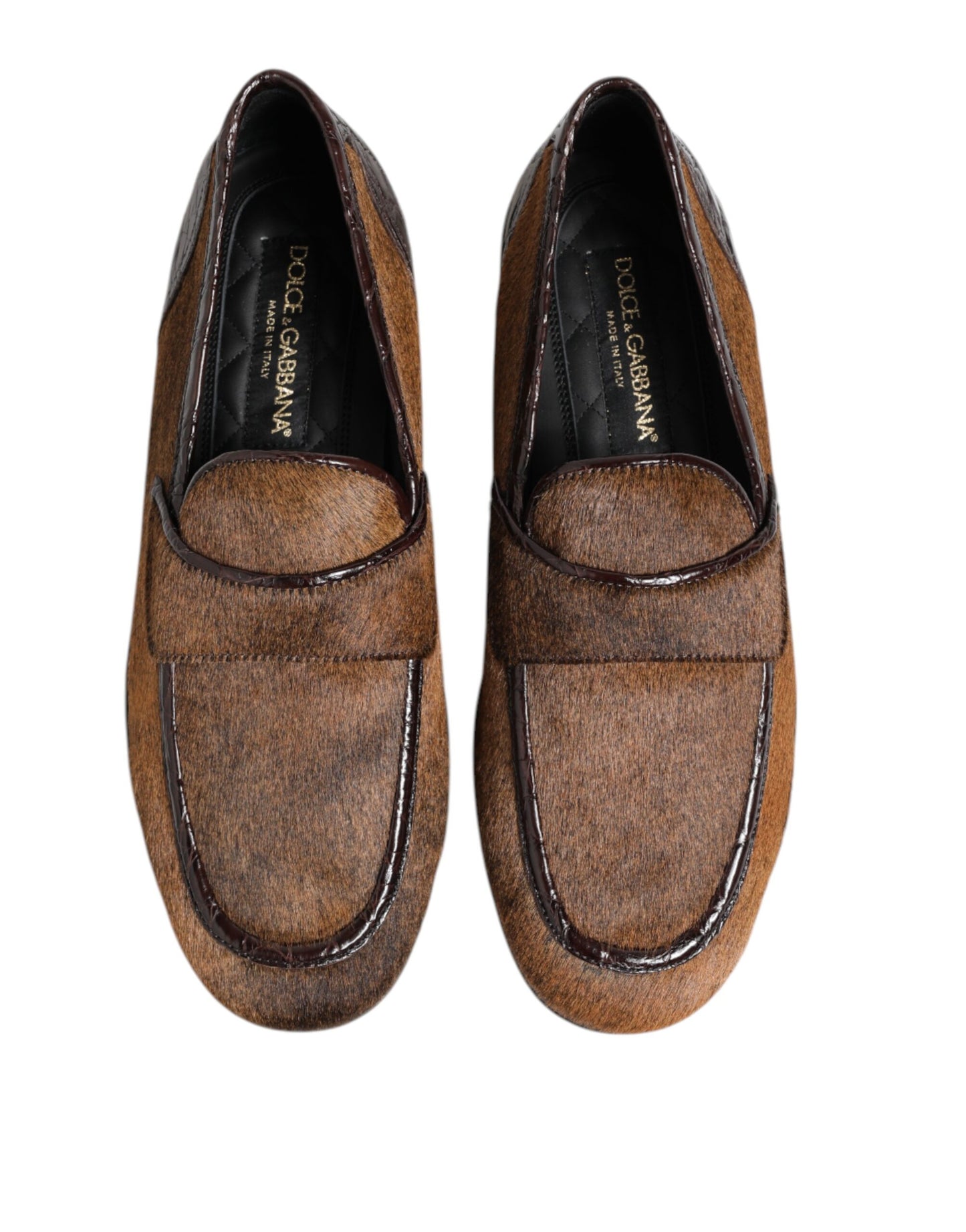 Dolce & Gabbana Brown Loafers Leather Slip On Men Dress Shoes Curated Luxury Accessories by Orvyn