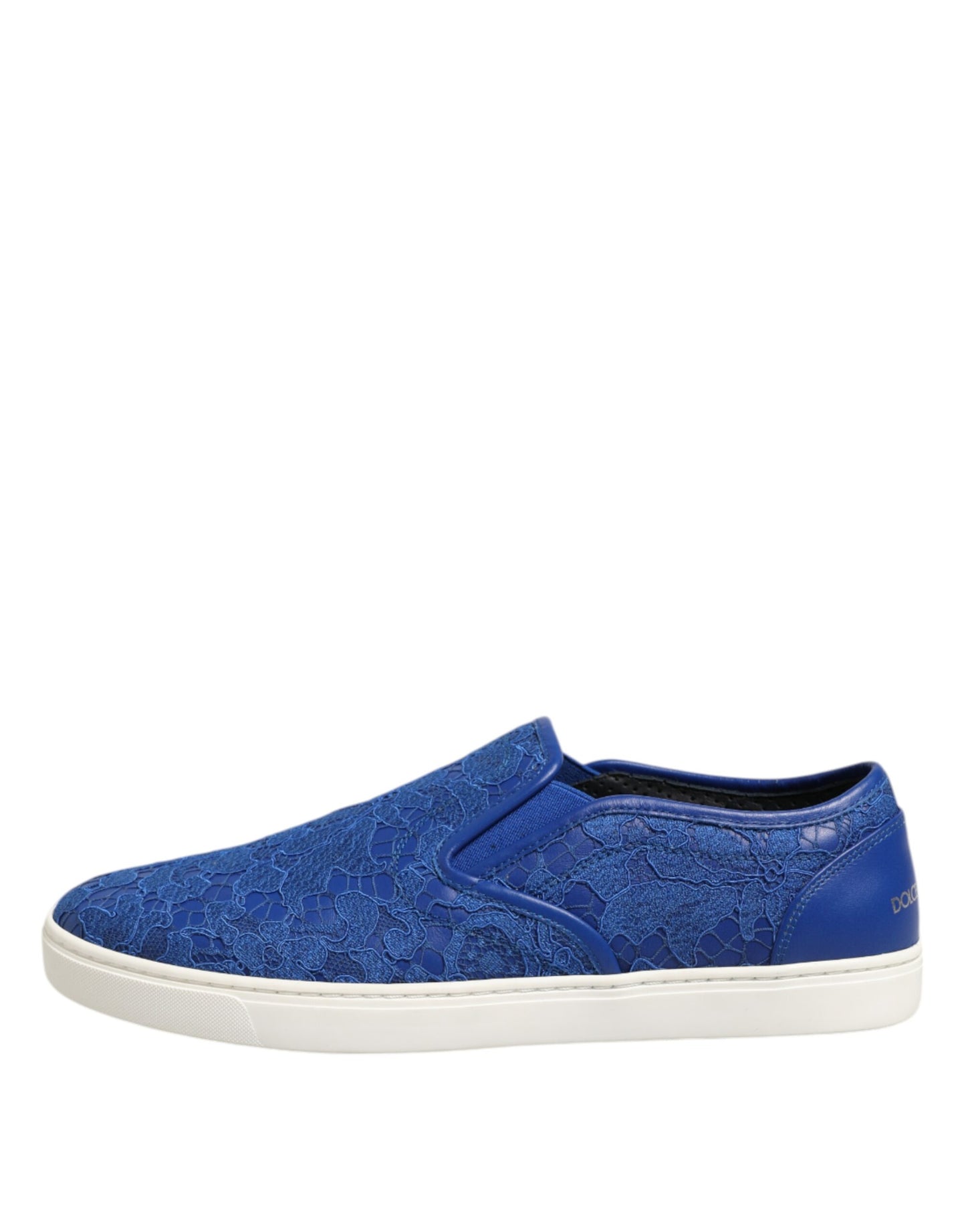 Dolce & Gabbana Blue Leather Lace Slip On Sneaker Shoes Curated Luxury Accessories by Orvyn