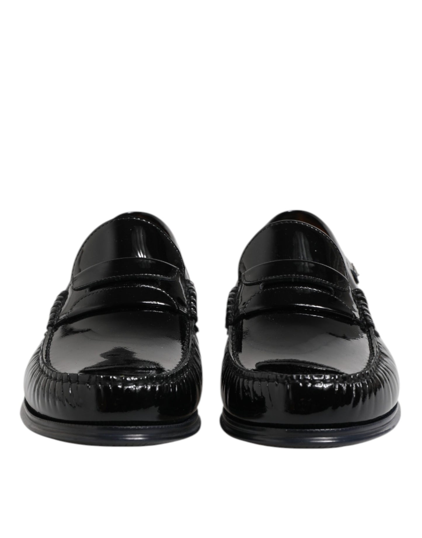 Dolce & Gabbana Black Leather Slip On Loafers Dress Shoes Curated Luxury Accessories by Orvyn