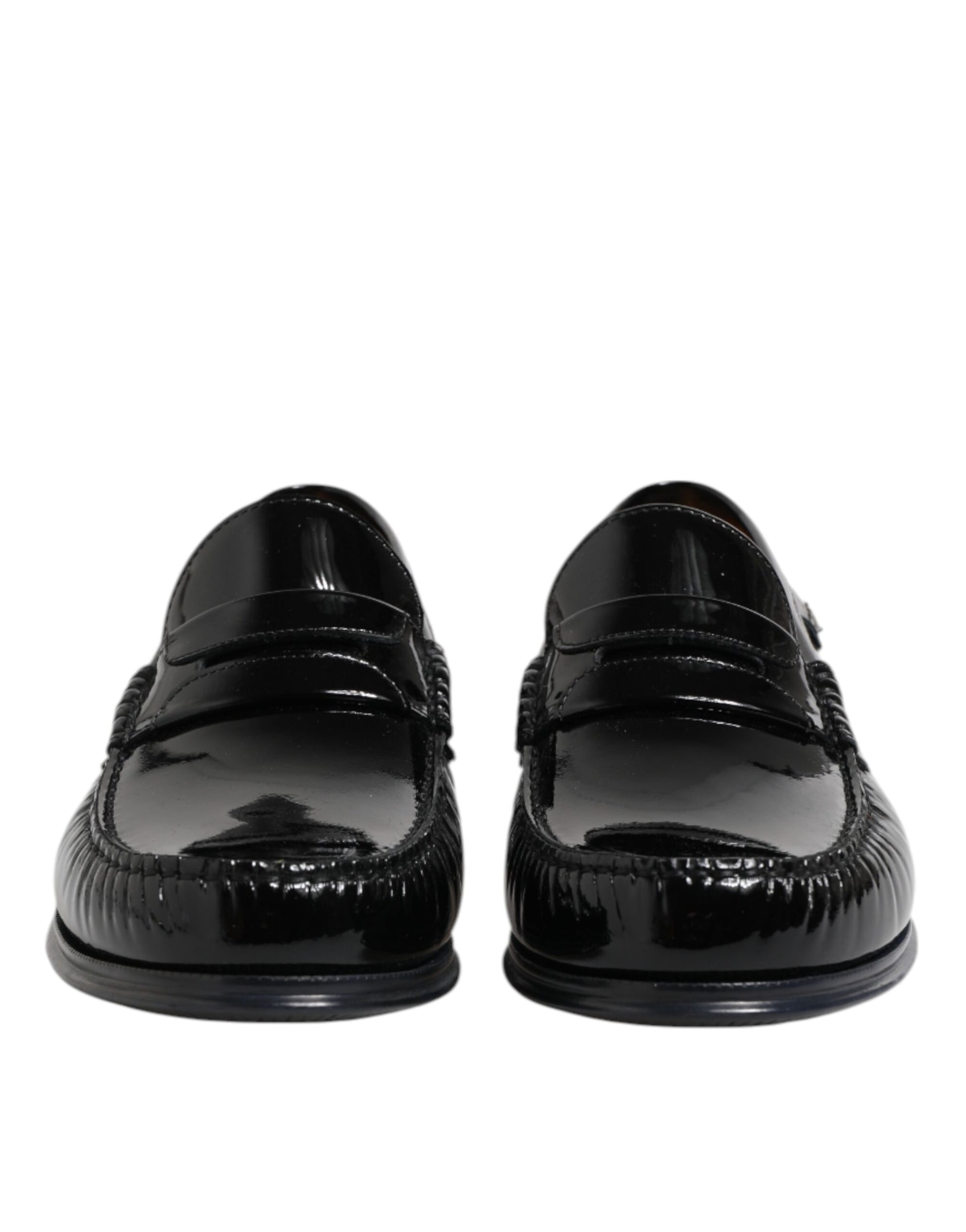 Dolce & Gabbana Black Leather Slip On Loafers Dress Shoes Curated Luxury Accessories by Orvyn