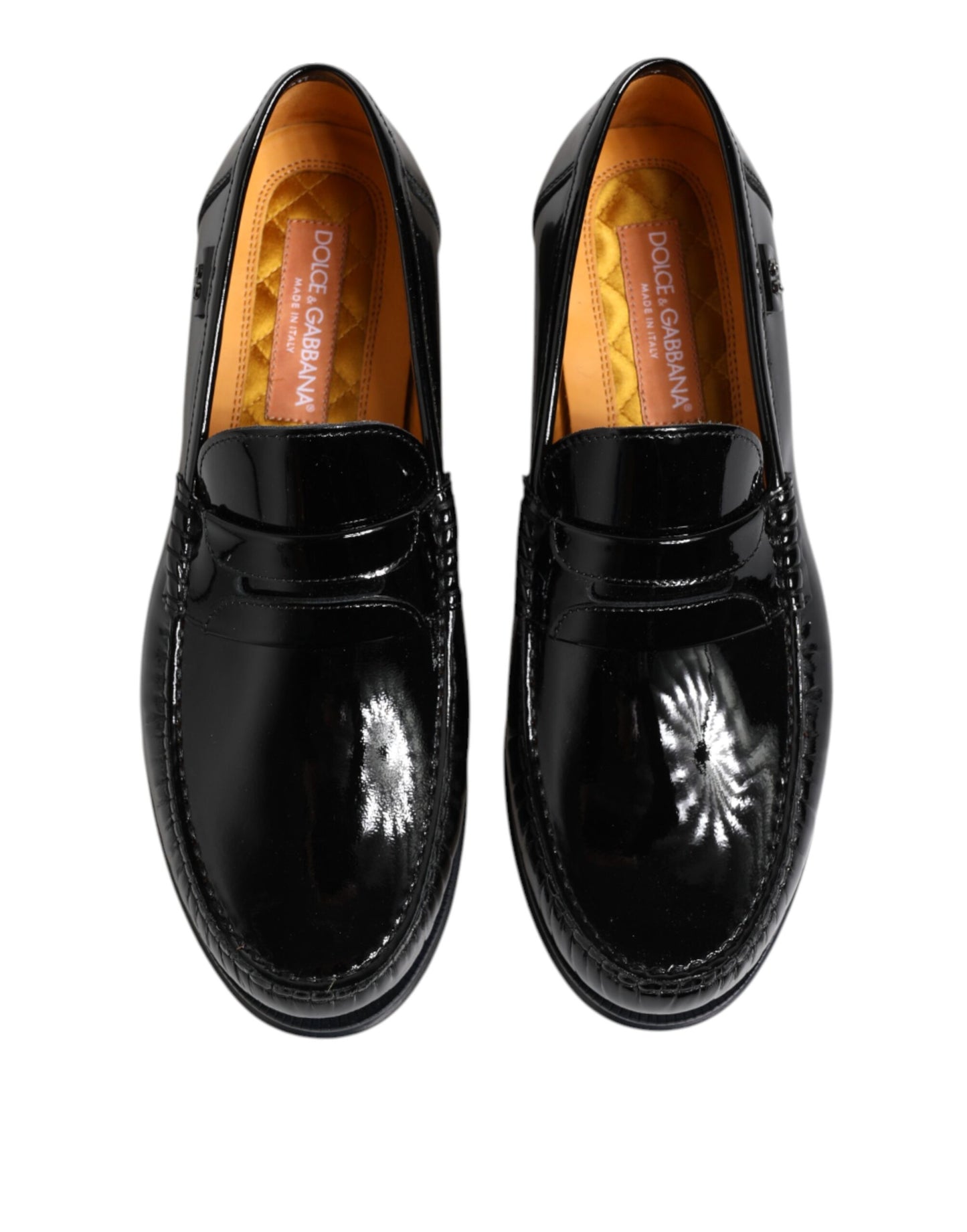 Dolce & Gabbana Black Leather Slip On Loafers Dress Shoes Curated Luxury Accessories by Orvyn