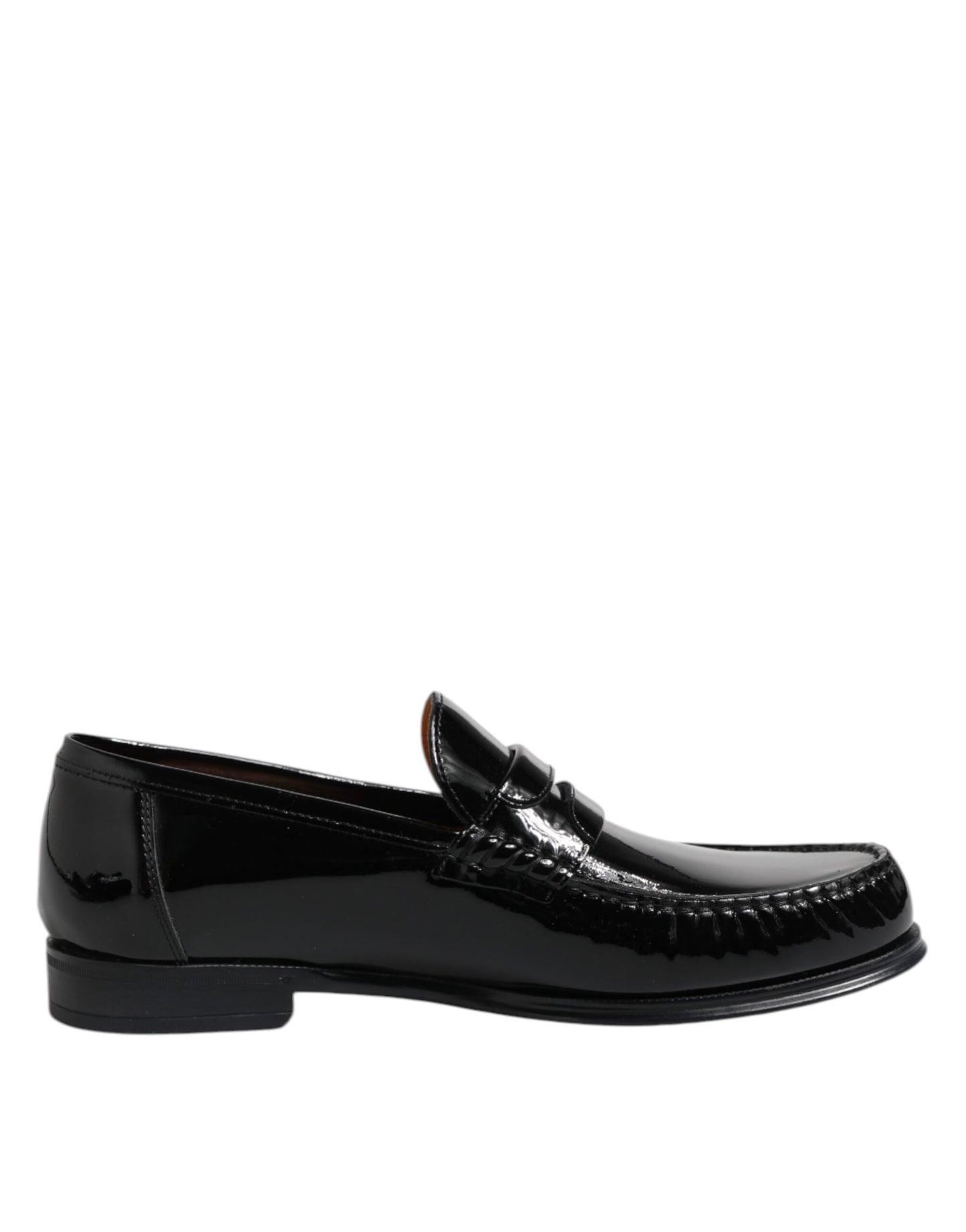 Dolce & Gabbana Black Leather Slip On Loafers Dress Shoes Curated Luxury Accessories by Orvyn