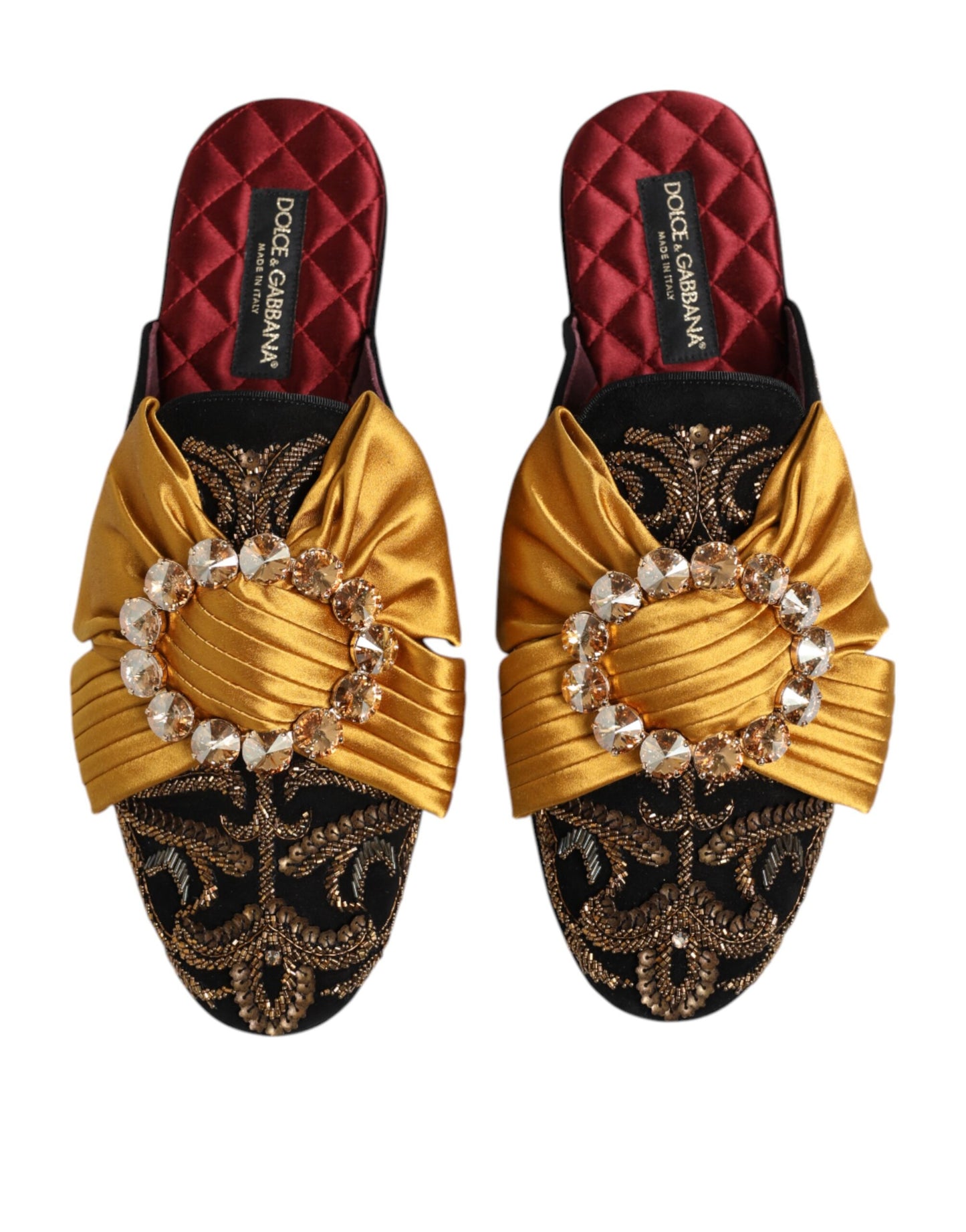 Dolce & Gabbana Multicolor Embellished Flat Sandals Shoes Curated Luxury Accessories by Orvyn