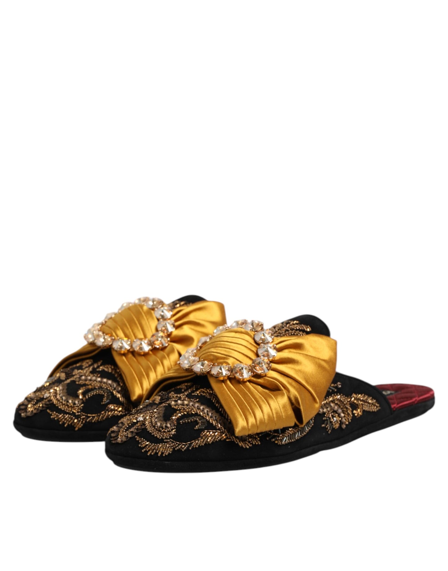 Dolce & Gabbana Multicolor Embellished Flat Sandals Shoes Curated Luxury Accessories by Orvyn