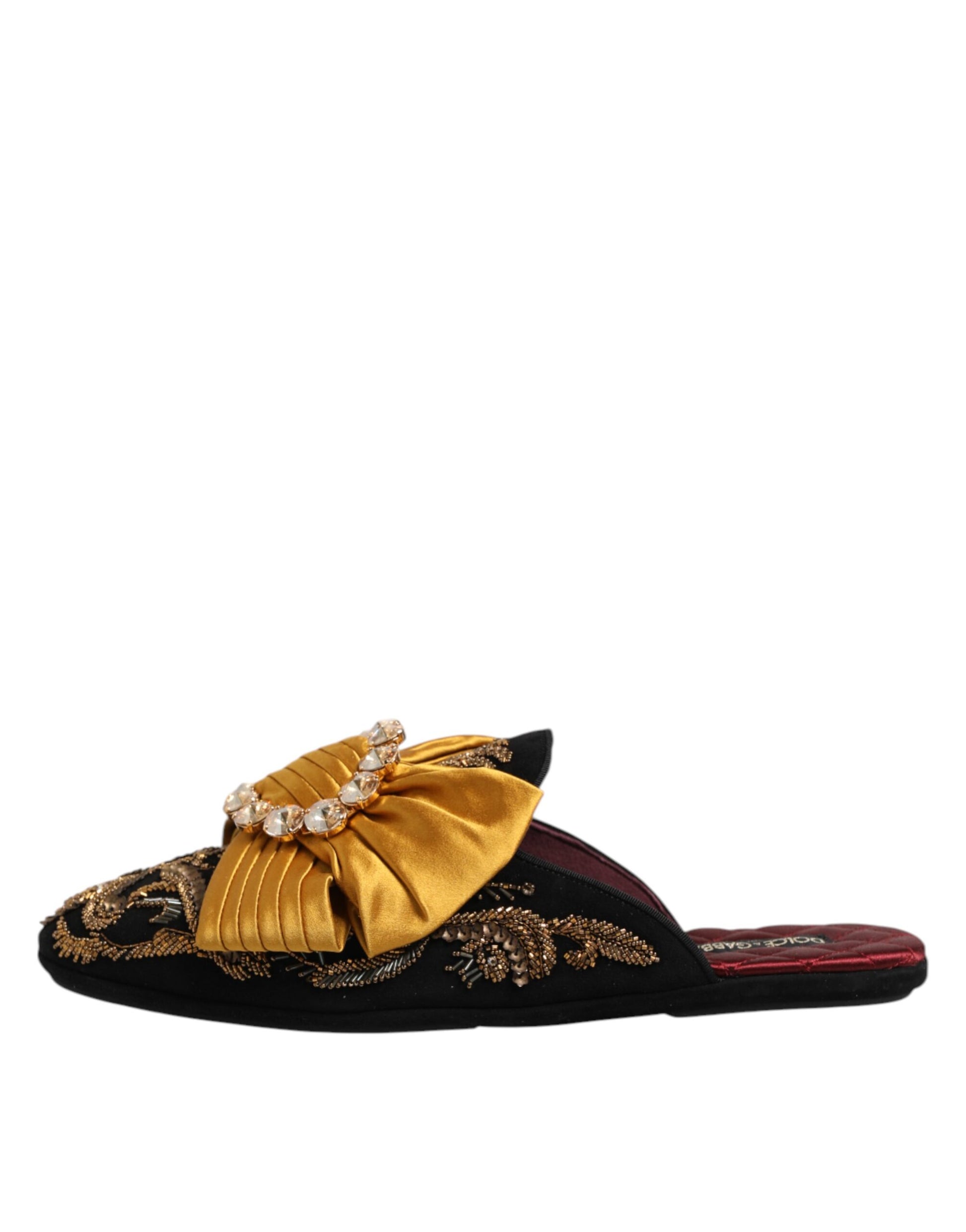Dolce & Gabbana Multicolor Embellished Flat Sandals Shoes Curated Luxury Accessories by Orvyn