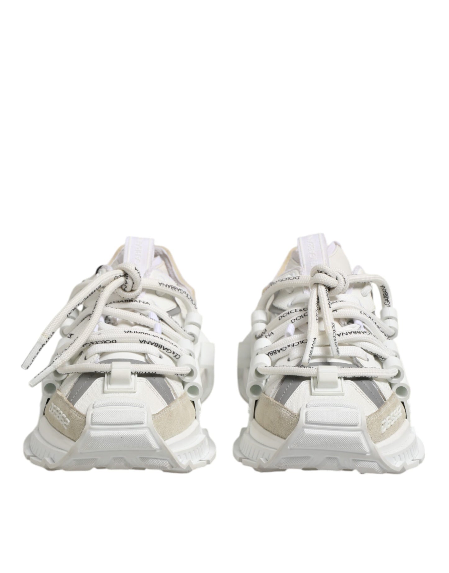 Dolce & Gabbana White Gray Low Top Space Sneakers Shoes Curated Luxury Accessories by Orvyn