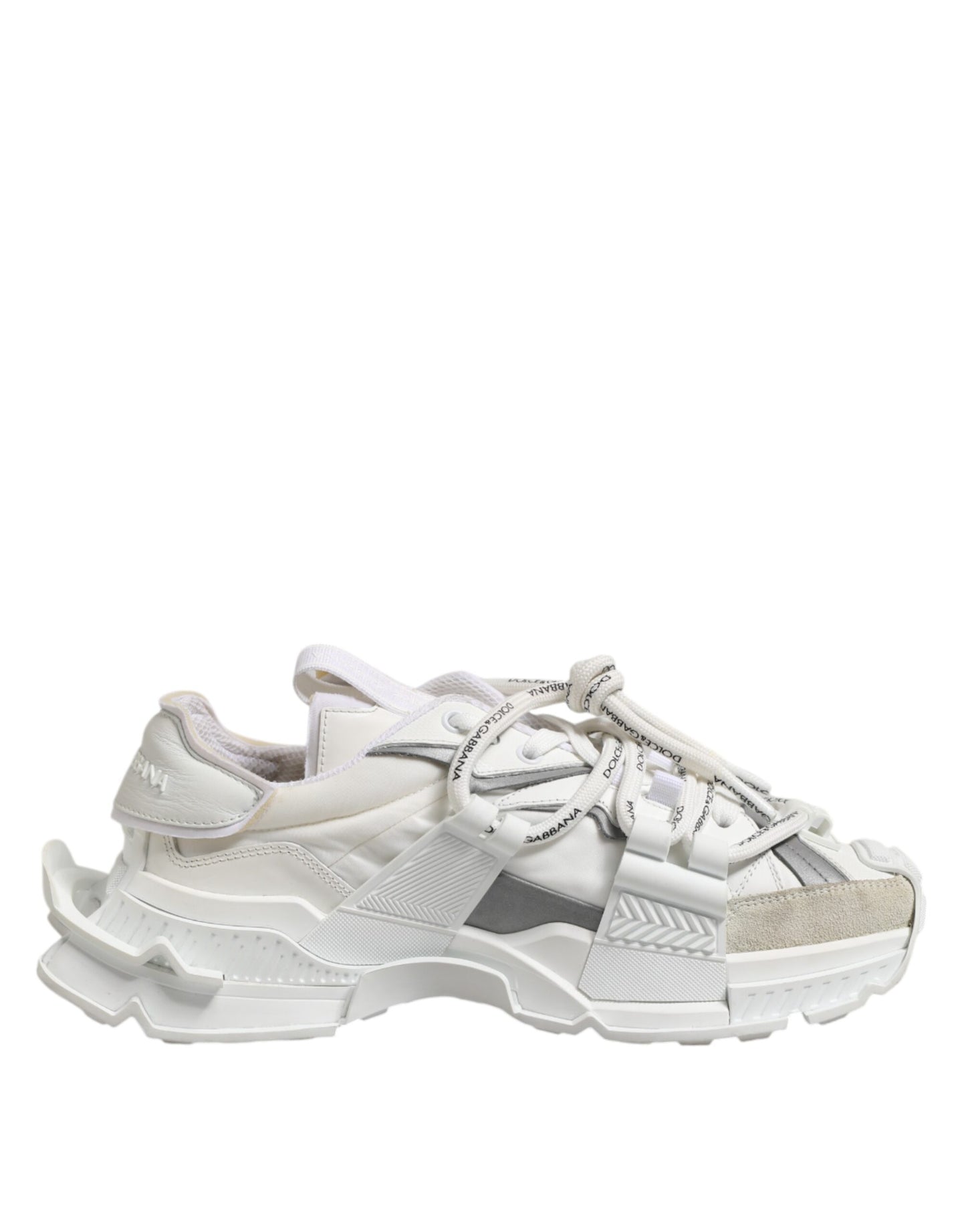 Dolce & Gabbana White Gray Low Top Space Sneakers Shoes Curated Luxury Accessories by Orvyn