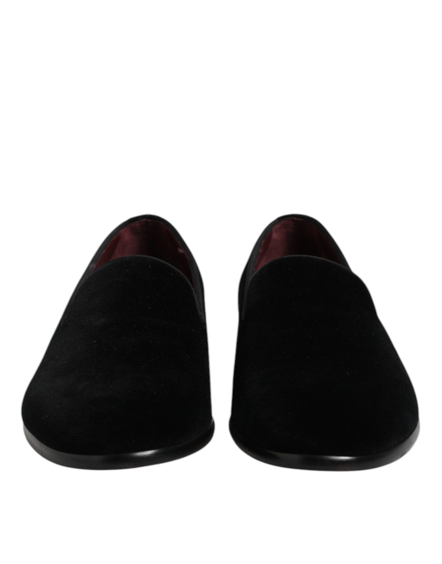 Dolce & Gabbana Black Velvet Slip On Loafers Formal Shoes Curated Luxury Accessories by Orvyn
