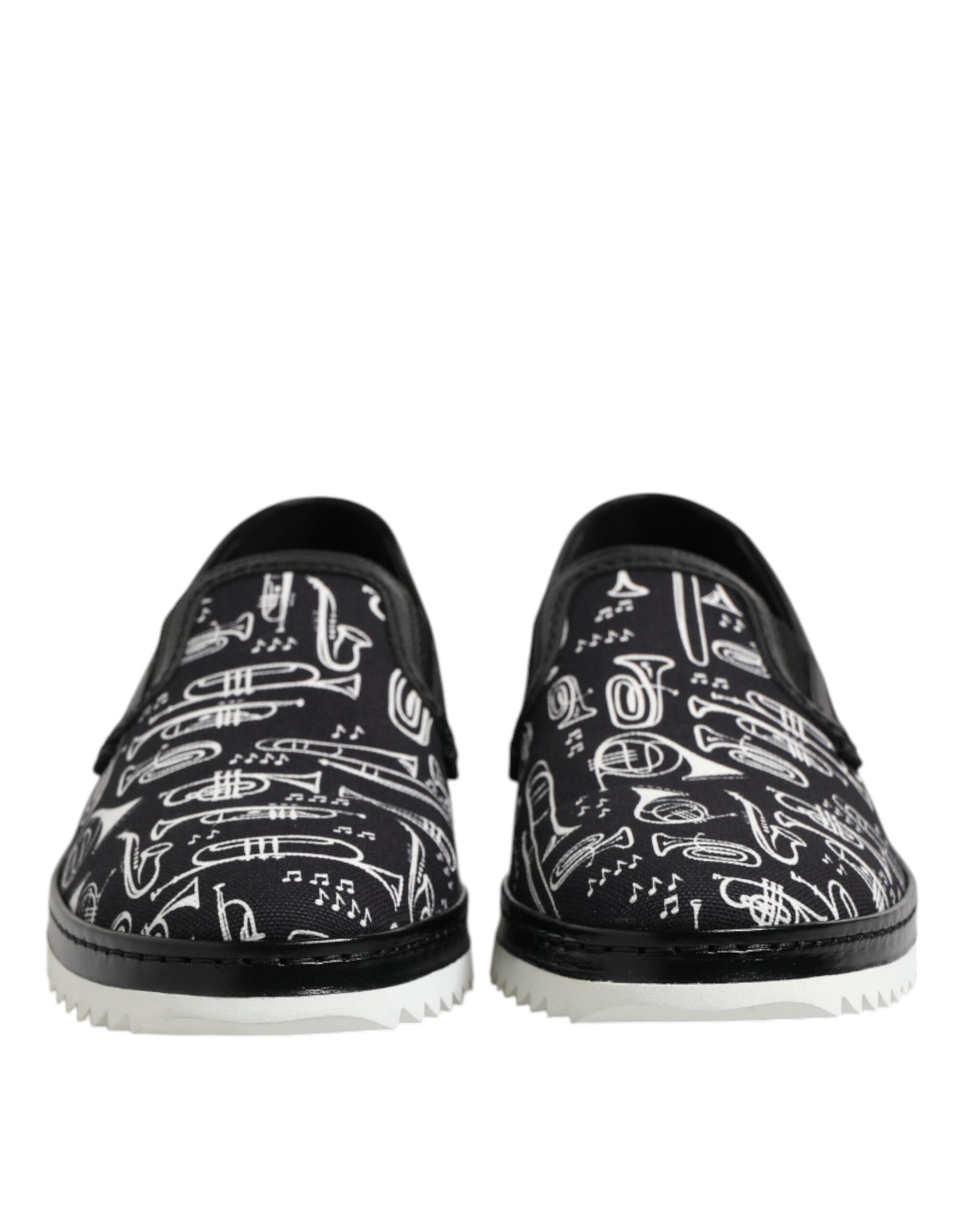 Dolce & Gabbana Black Slip On Printed Men Loafers Shoes Curated Luxury Accessories by Orvyn
