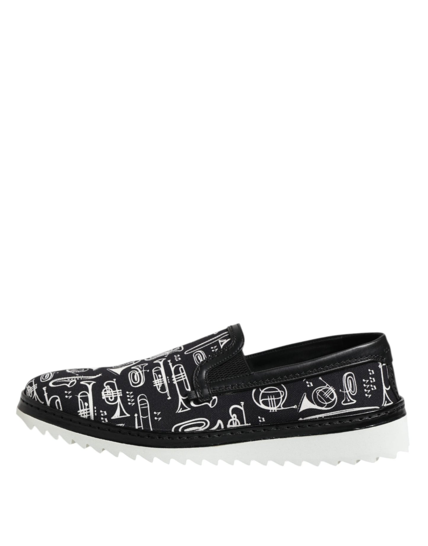 Dolce & Gabbana Black Slip On Printed Men Loafers Shoes Curated Luxury Accessories by Orvyn