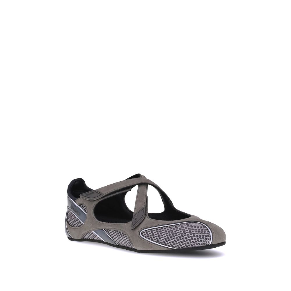 The Attico Gray Polyethylene Ballet Flats Curated Luxury Accessories by Orvyn