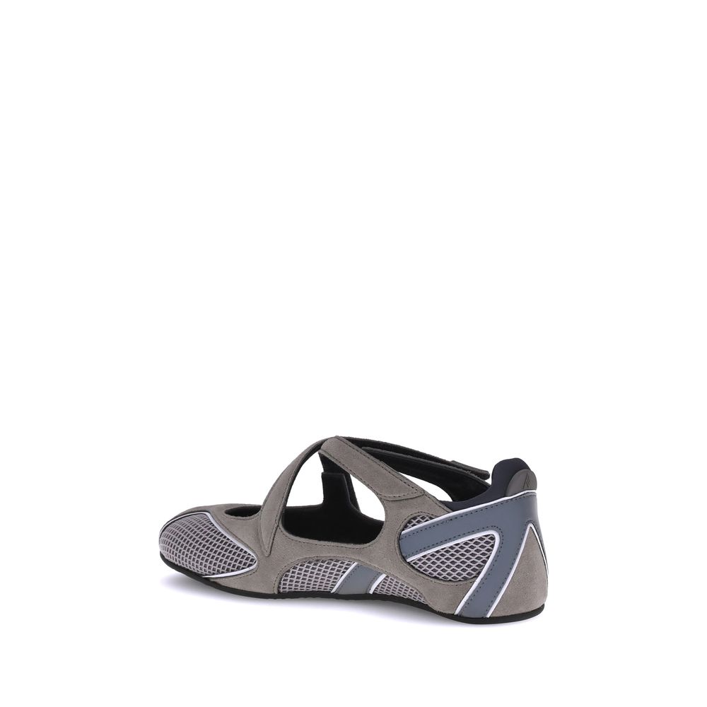The Attico Gray Polyethylene Ballet Flats Curated Luxury Accessories by Orvyn