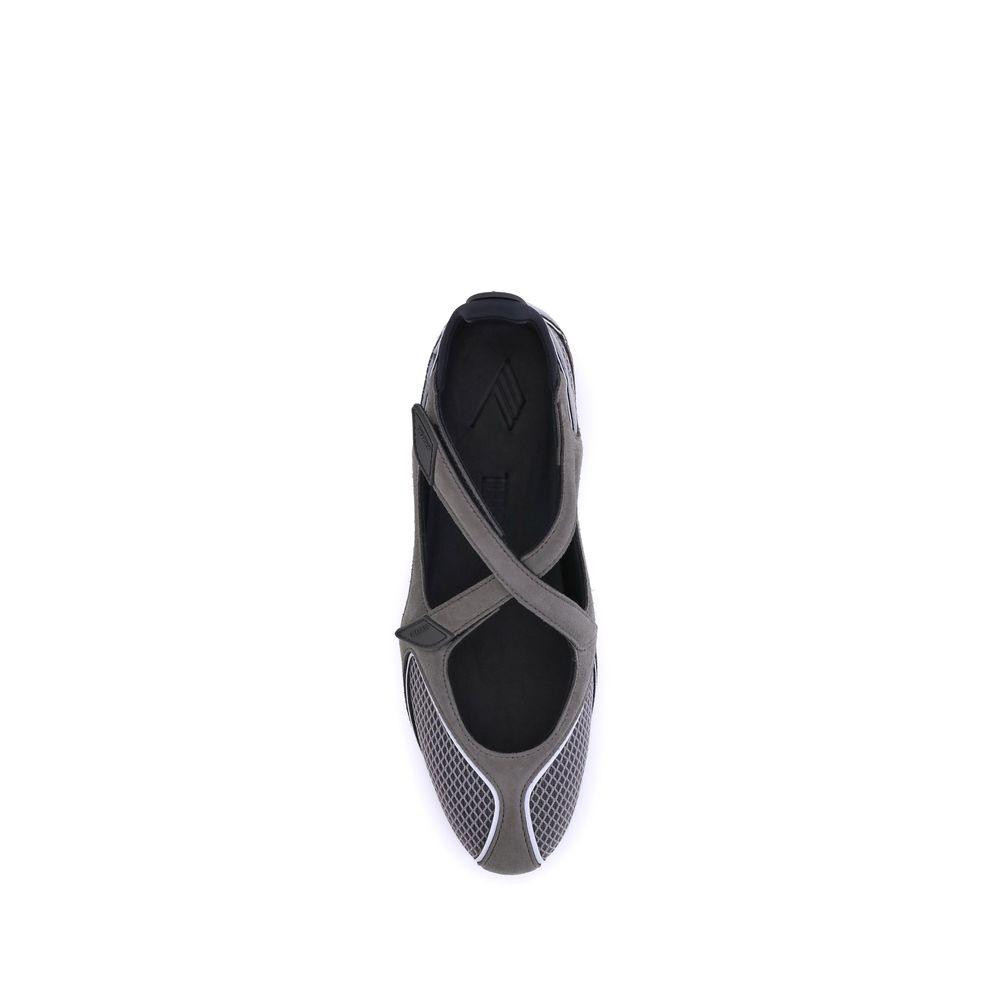 The Attico Gray Polyethylene Ballet Flats Curated Luxury Accessories by Orvyn