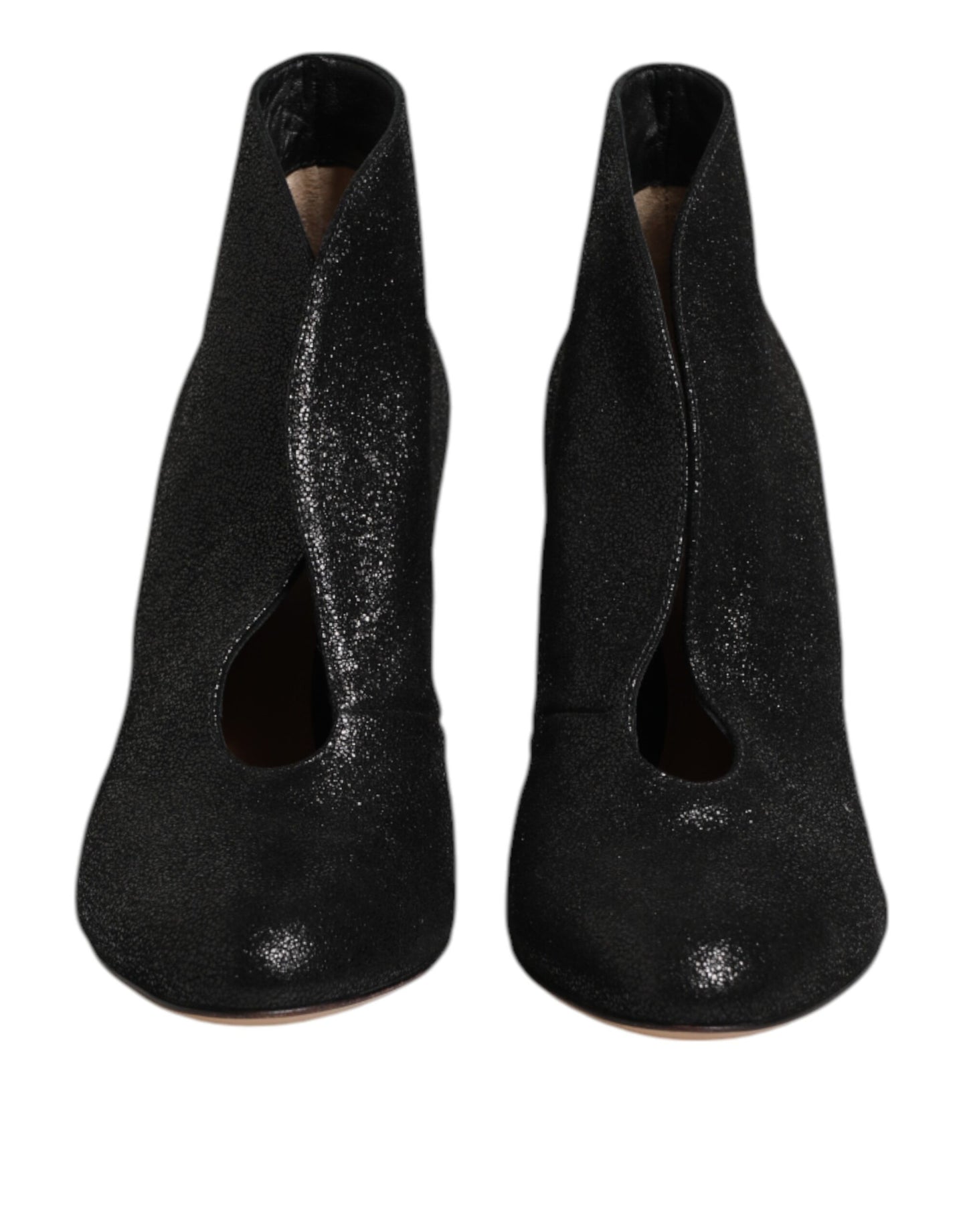 Gianvito Rossi Metallic Black Pump Stiletto Heels Shoes Curated Luxury Accessories by Orvyn