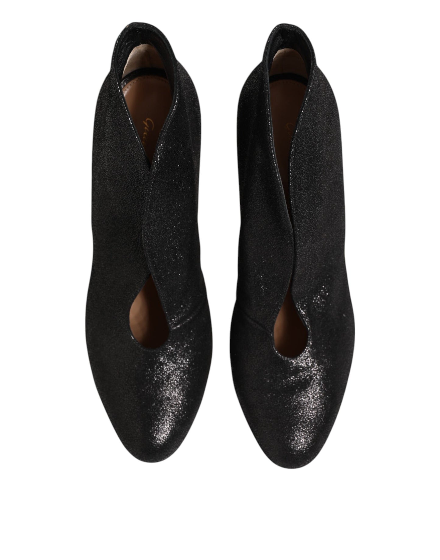 Gianvito Rossi Metallic Black Pump Stiletto Heels Shoes Curated Luxury Accessories by Orvyn