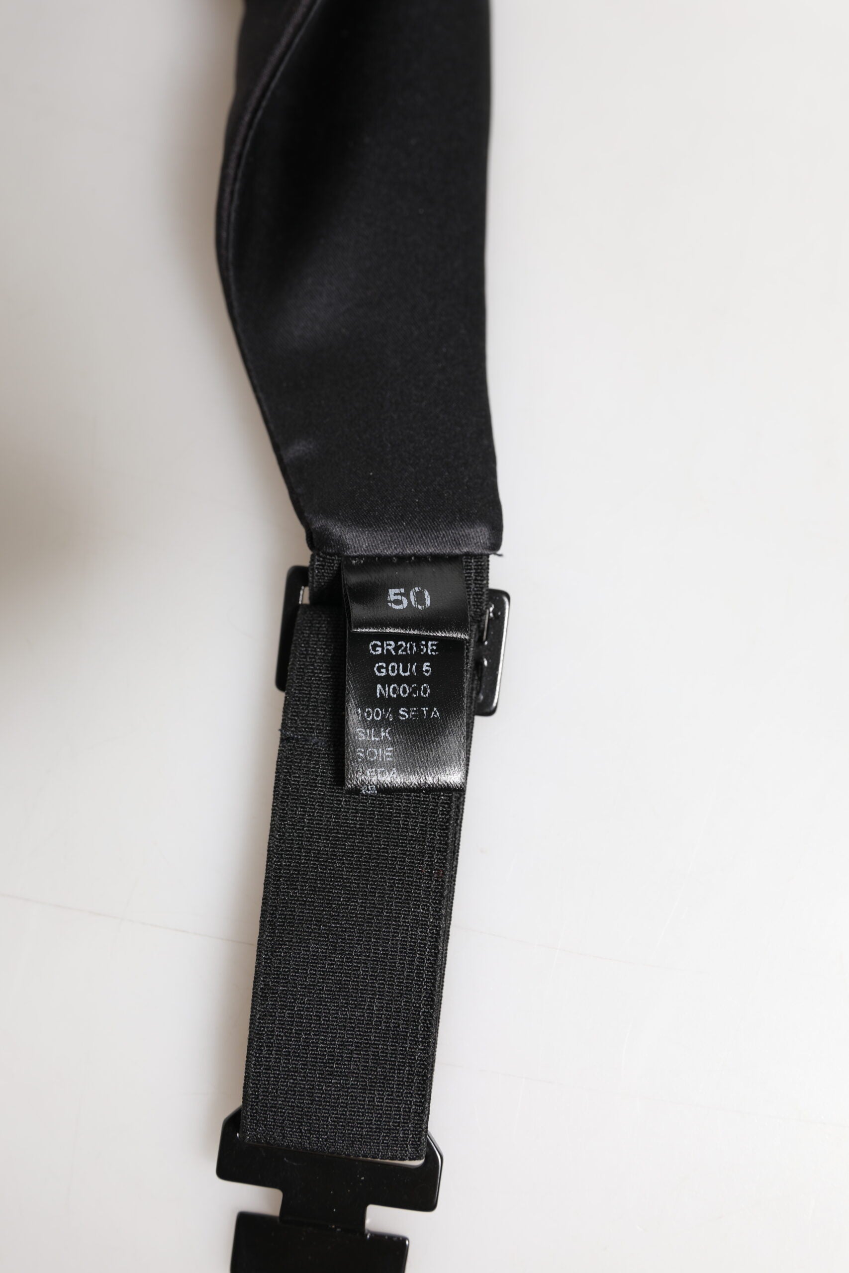 Dolce & Gabbana Black Men 100% Silk Belt Wide Waist Cummerbund Curated Luxury Accessories by Orvyn