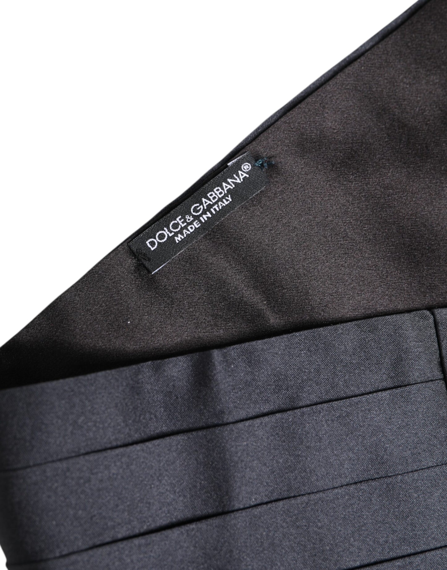 Dolce & Gabbana Dark Blue 100% Silk Belt Waist Cummerbund marineblau