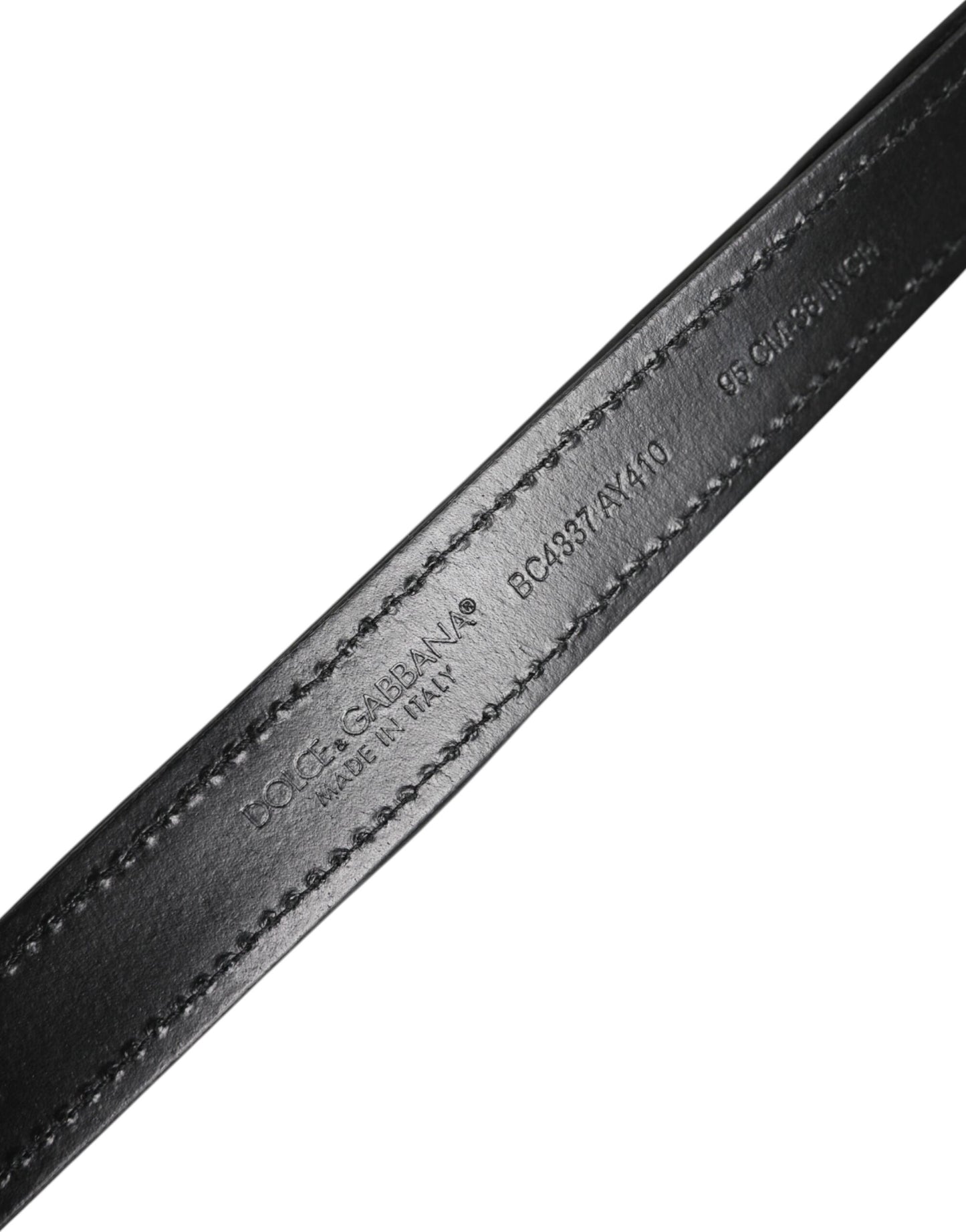 Dolce & Gabbana Black Sequin Embellished Metal Buckle Belt Curated Luxury Accessories by Orvyn