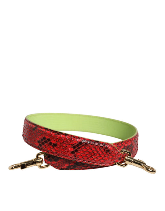Dolce & Gabbana Red Exotic Leather Handbag Accessory Shoulder Strap Curated Luxury Accessories by Orvyn