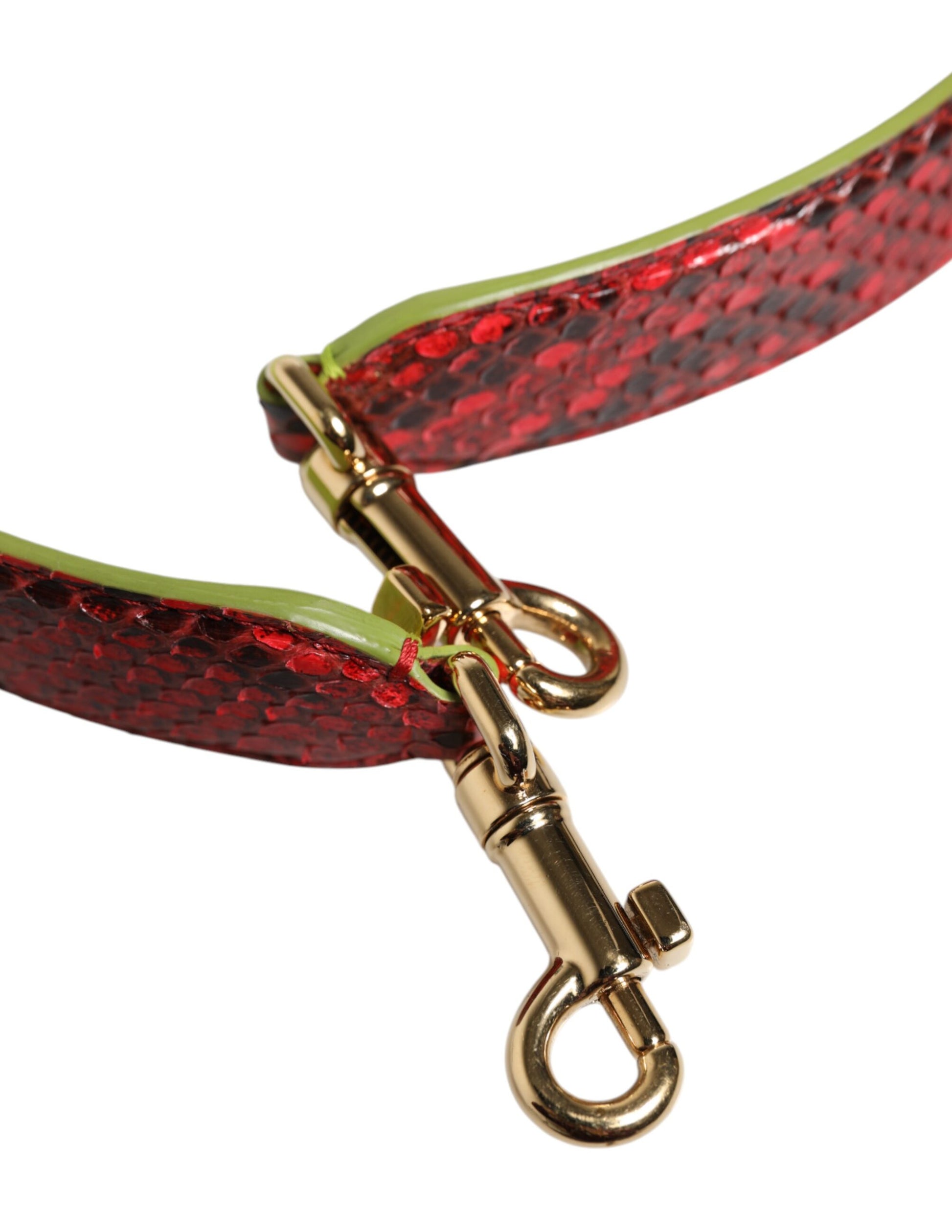 Dolce & Gabbana Red Exotic Leather Handbag Accessory Shoulder Strap Curated Luxury Accessories by Orvyn