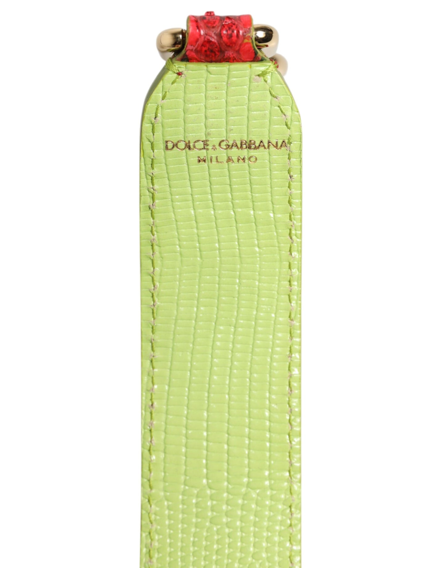 Dolce & Gabbana Red Exotic Leather Handbag Accessory Shoulder Strap Curated Luxury Accessories by Orvyn