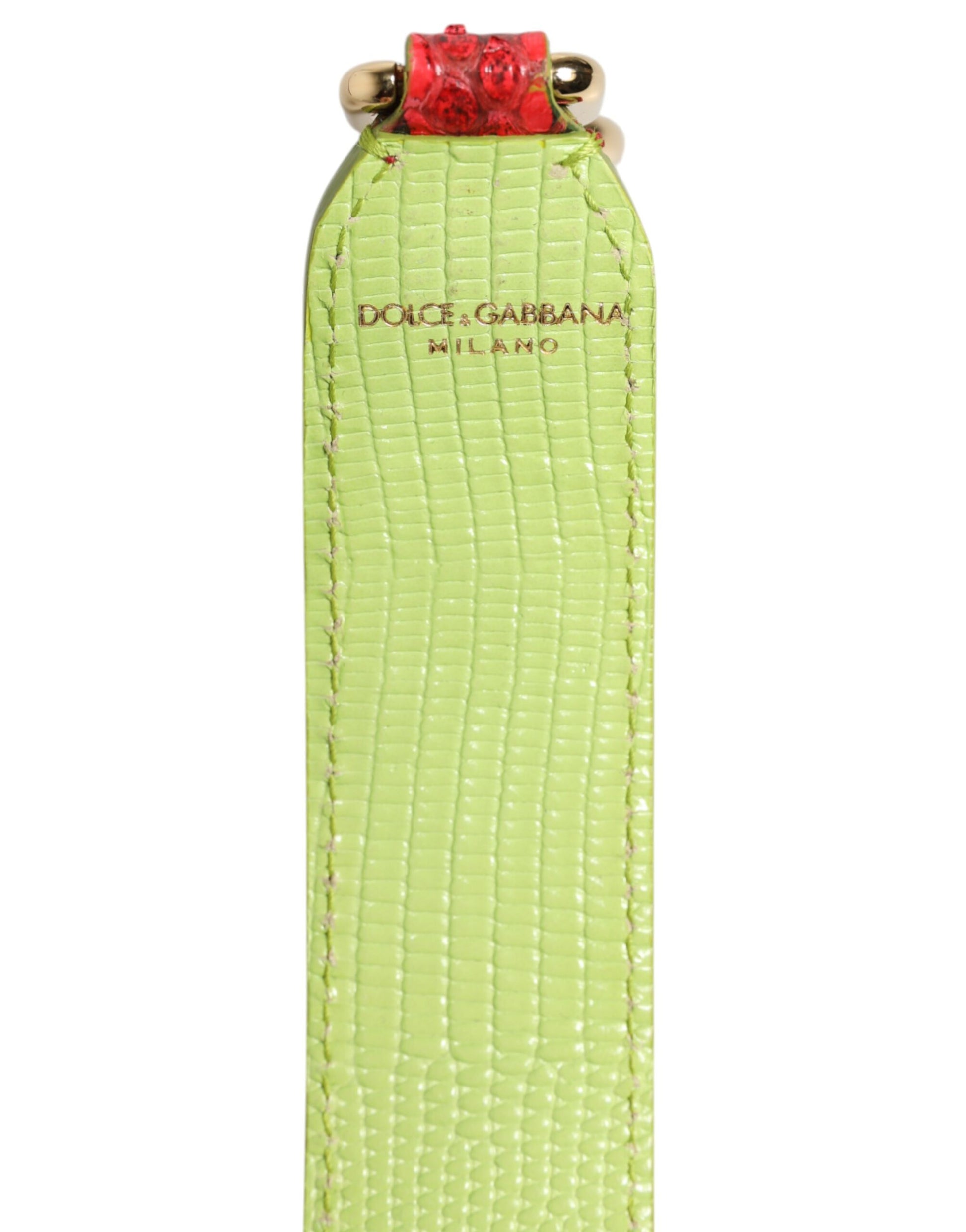 Dolce & Gabbana Red Exotic Leather Handbag Accessory Shoulder Strap Curated Luxury Accessories by Orvyn