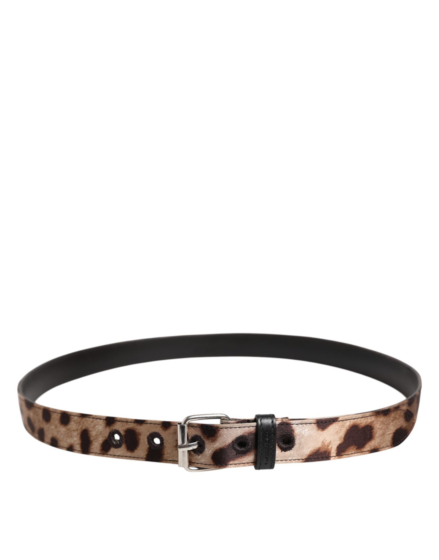 Dolce & Gabbana Brown Leopard Silver Metal Buckle Belt Curated Luxury Accessories by Orvyn
