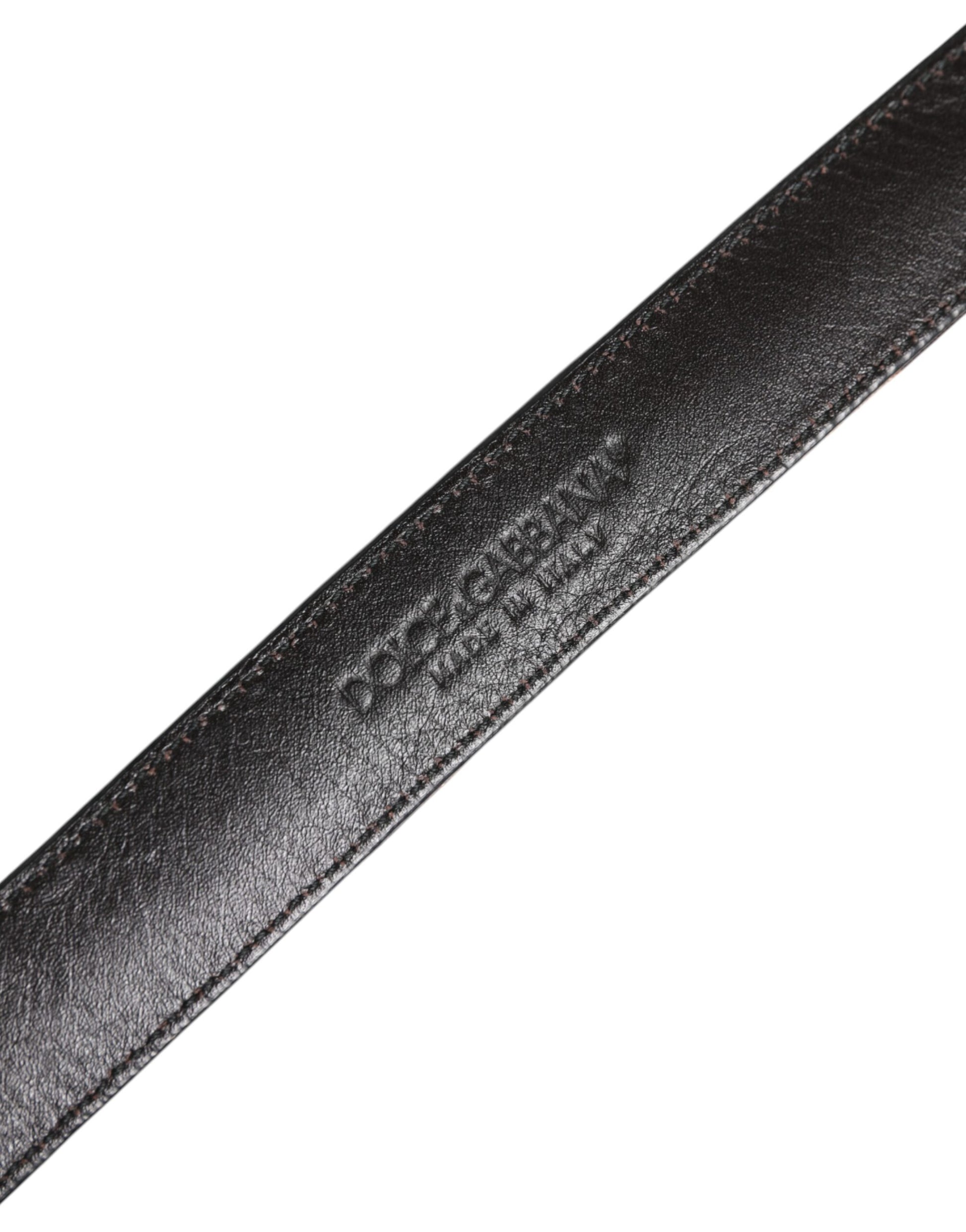 Dolce & Gabbana Brown Leopard Silver Metal Buckle Belt Curated Luxury Accessories by Orvyn
