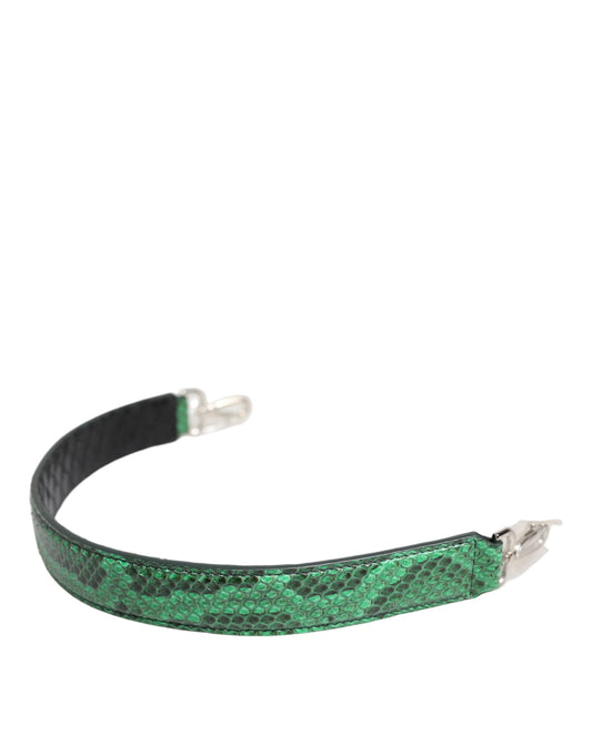 Dolce & Gabbana Black Green Exotic Leather Bag Shoulder Strap Curated Luxury Accessories by Orvyn