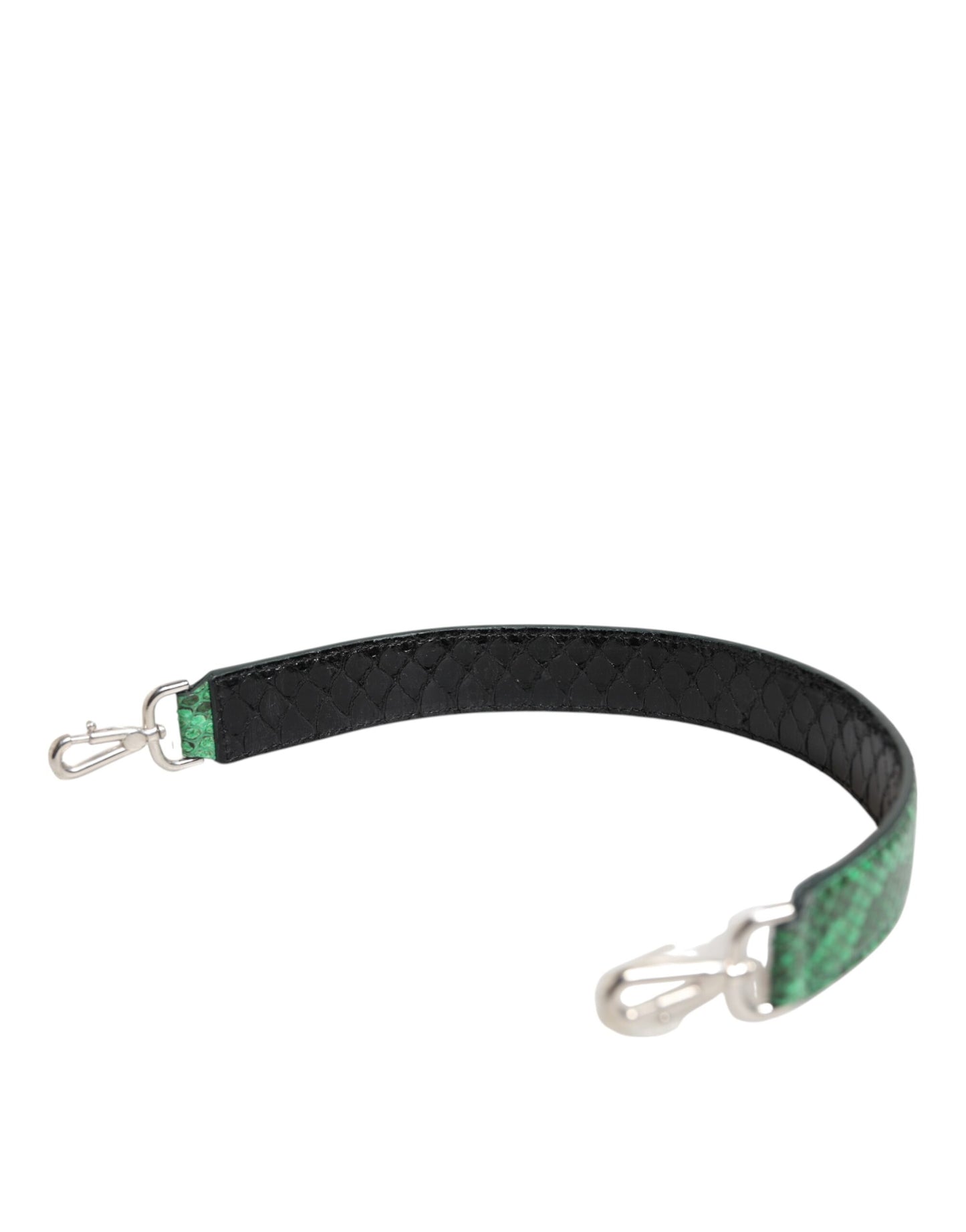 Dolce & Gabbana Black Green Exotic Leather Bag Shoulder Strap Curated Luxury Accessories by Orvyn